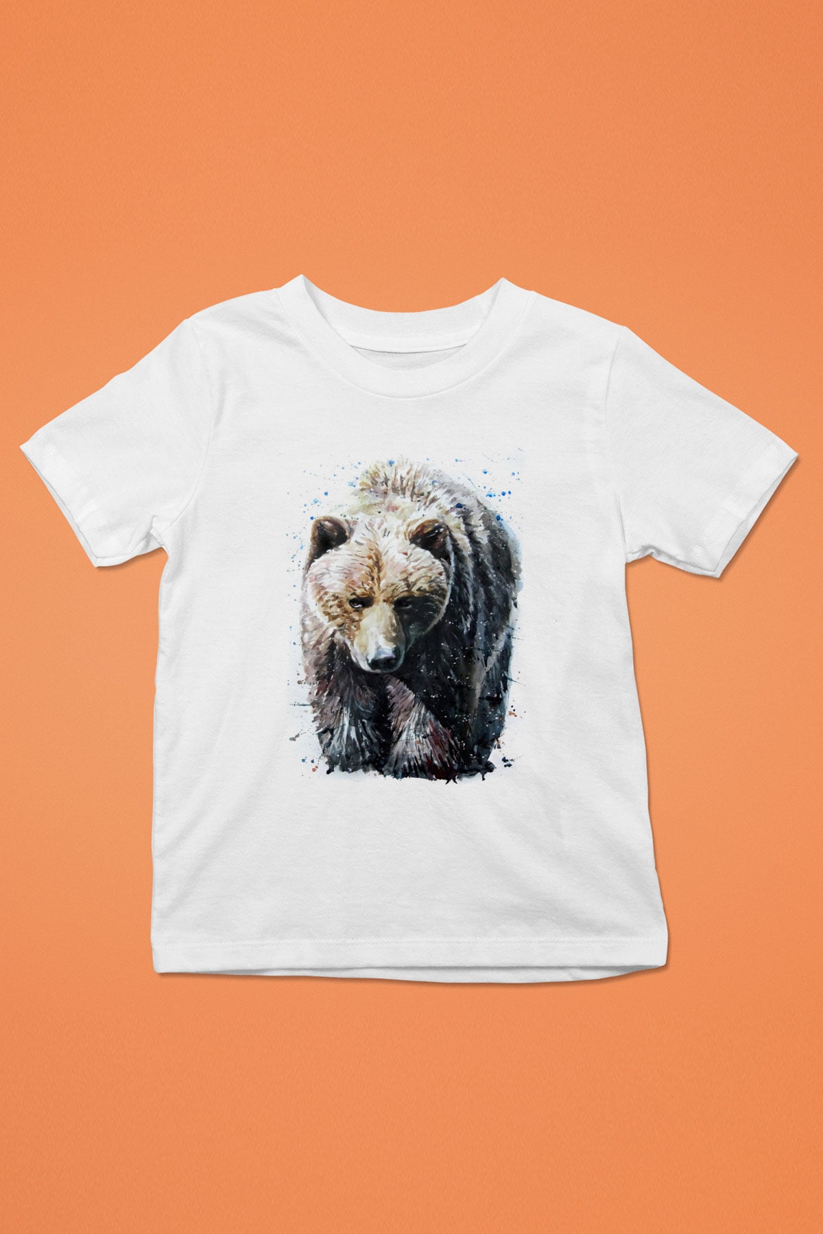 Ayı Beyaz Unisex Çocuk Tişört