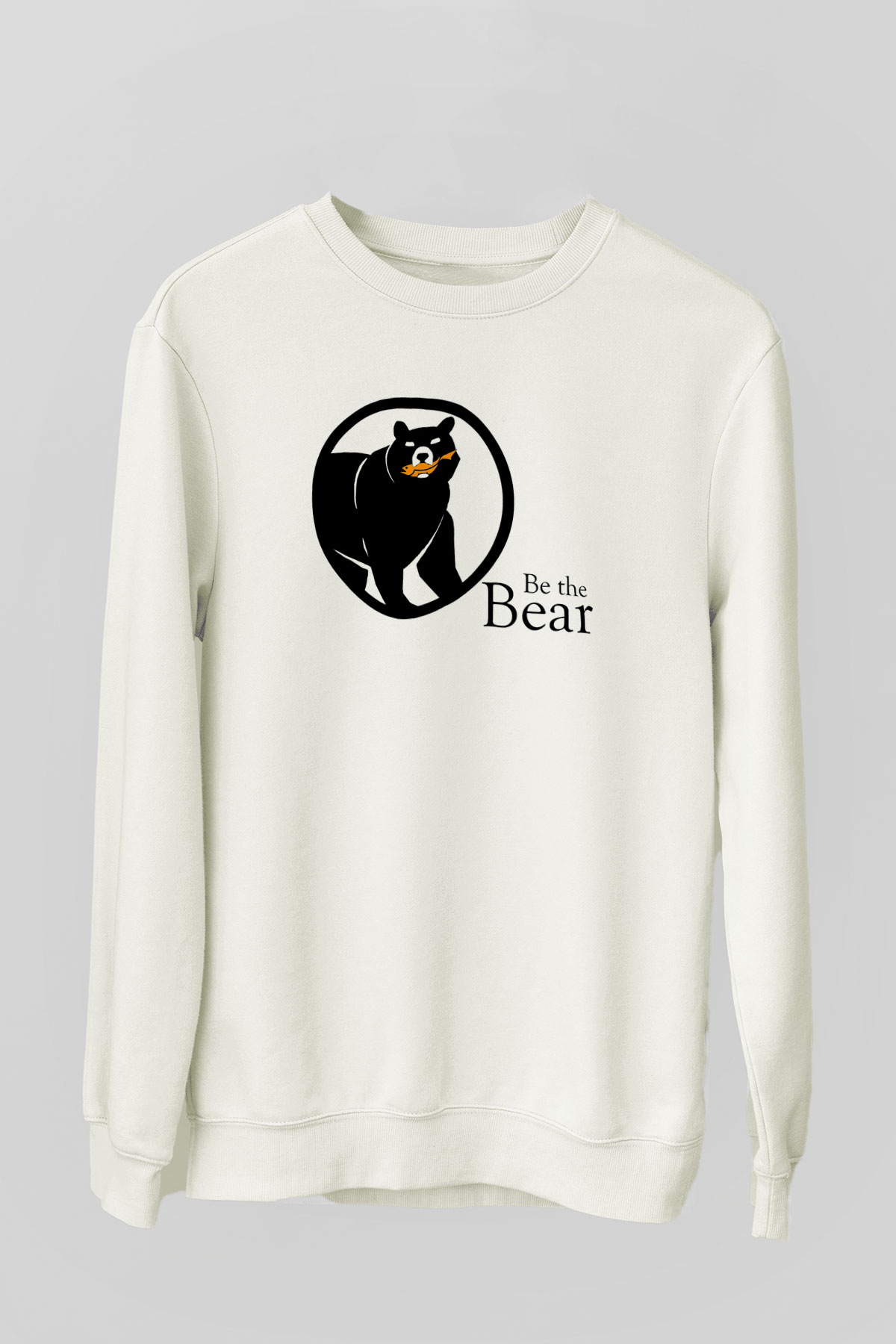 Ayı Beyaz Unisex Sweatshirt