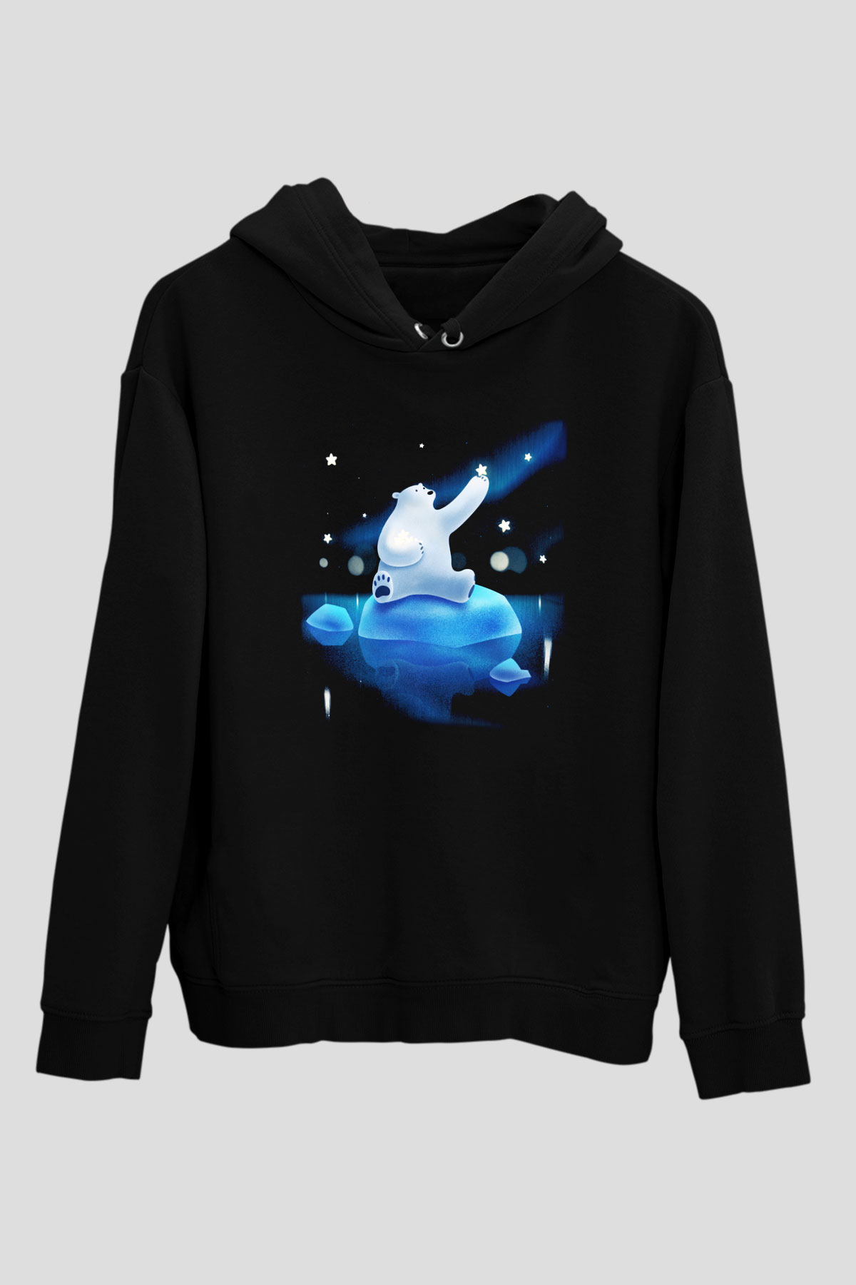 Ayı Siyah Unisex Hoodie