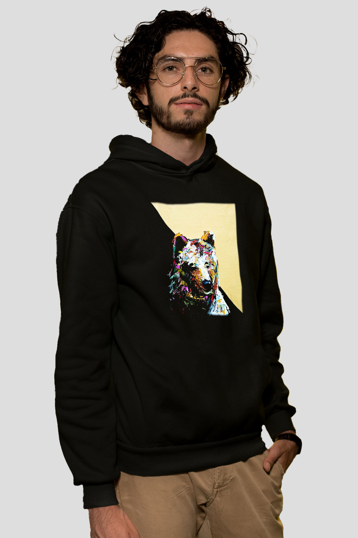 Ayı Siyah Unisex Hoodie