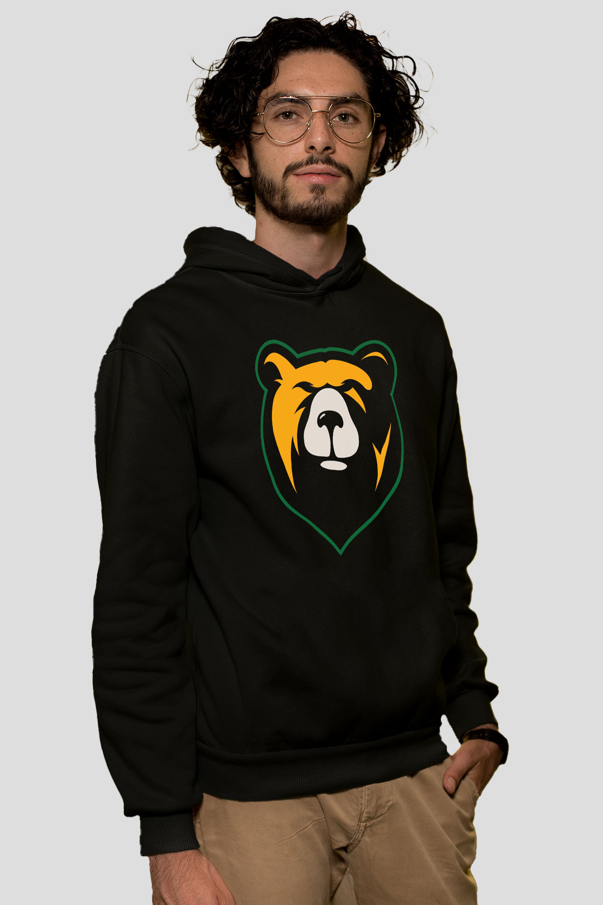 Ayı Siyah Unisex Hoodie