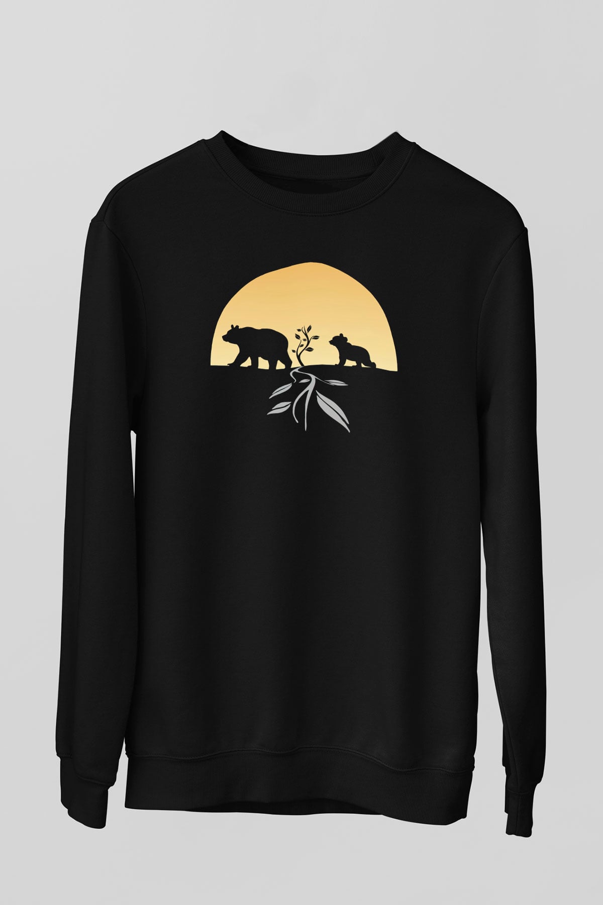Ayı Siyah Unisex Sweatshirt