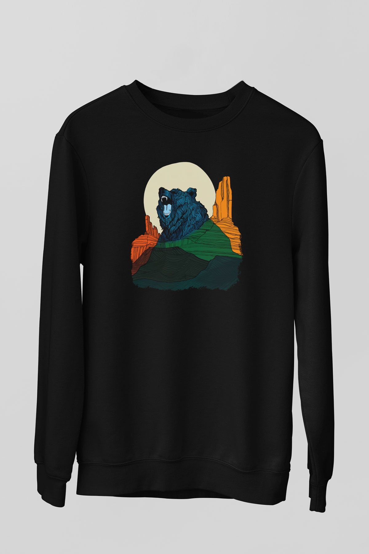 Ayı Siyah Unisex Sweatshirt