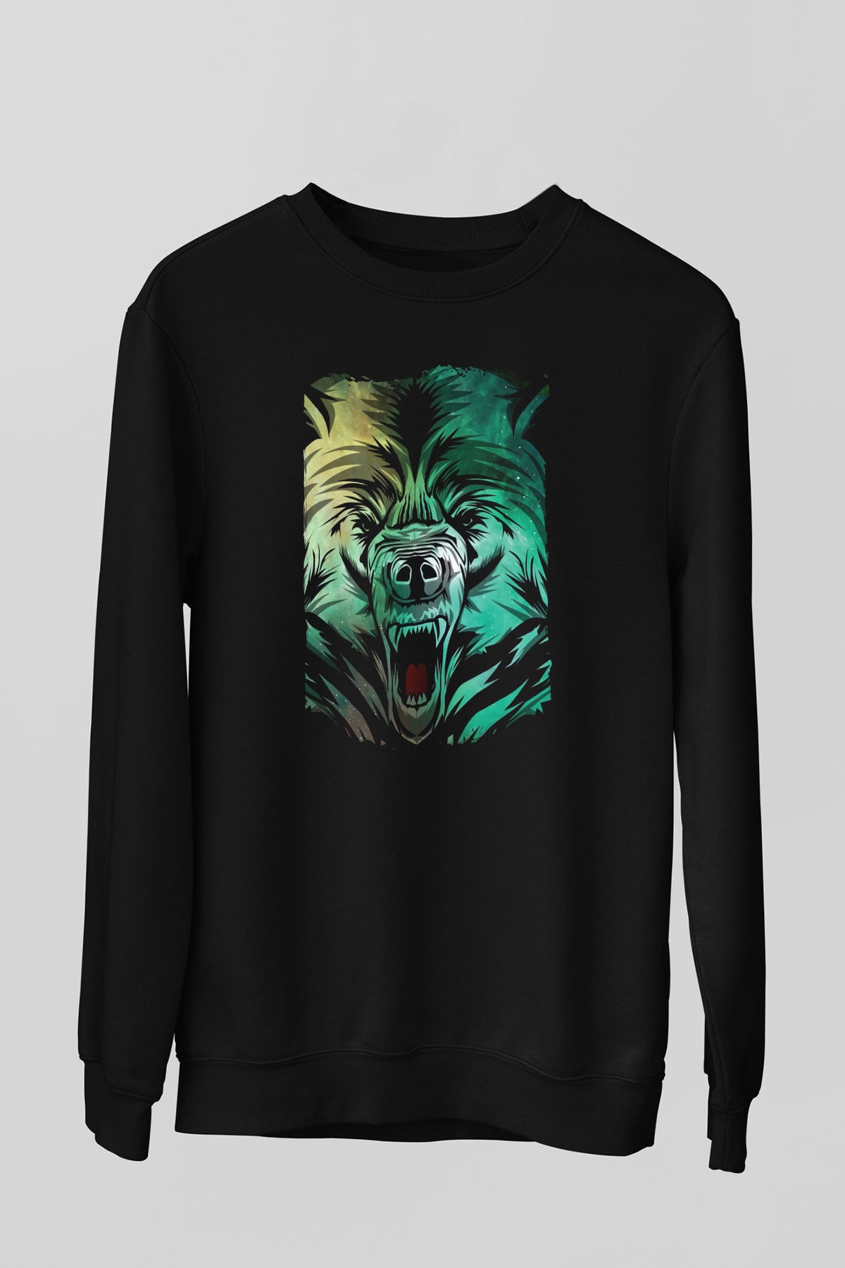 Ayı Siyah Unisex Sweatshirt