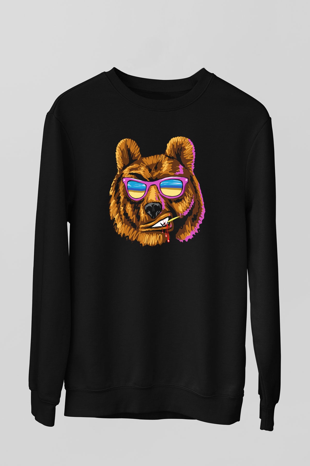Ayı Siyah Unisex Sweatshirt