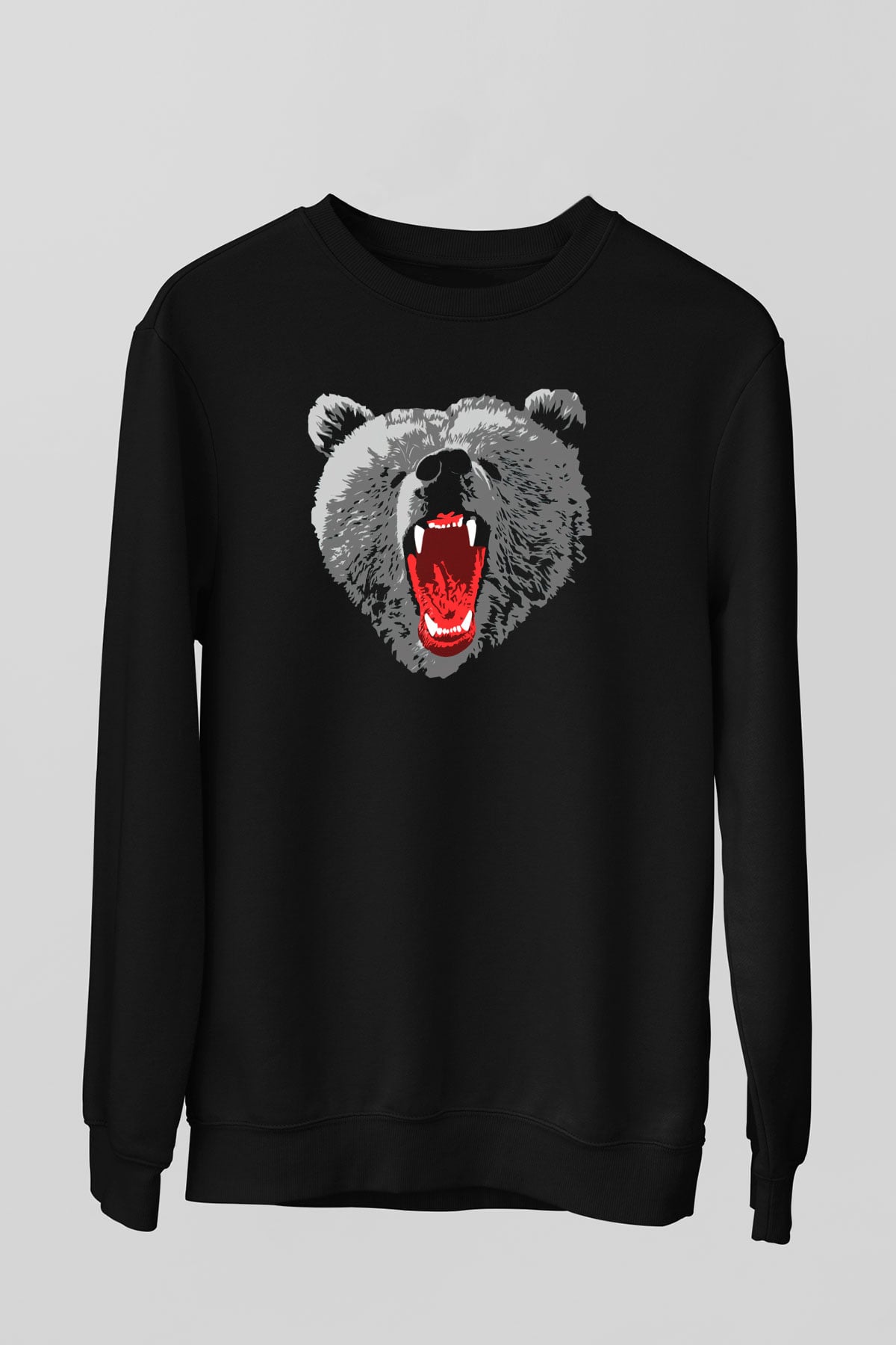 Ayı Siyah Unisex Sweatshirt