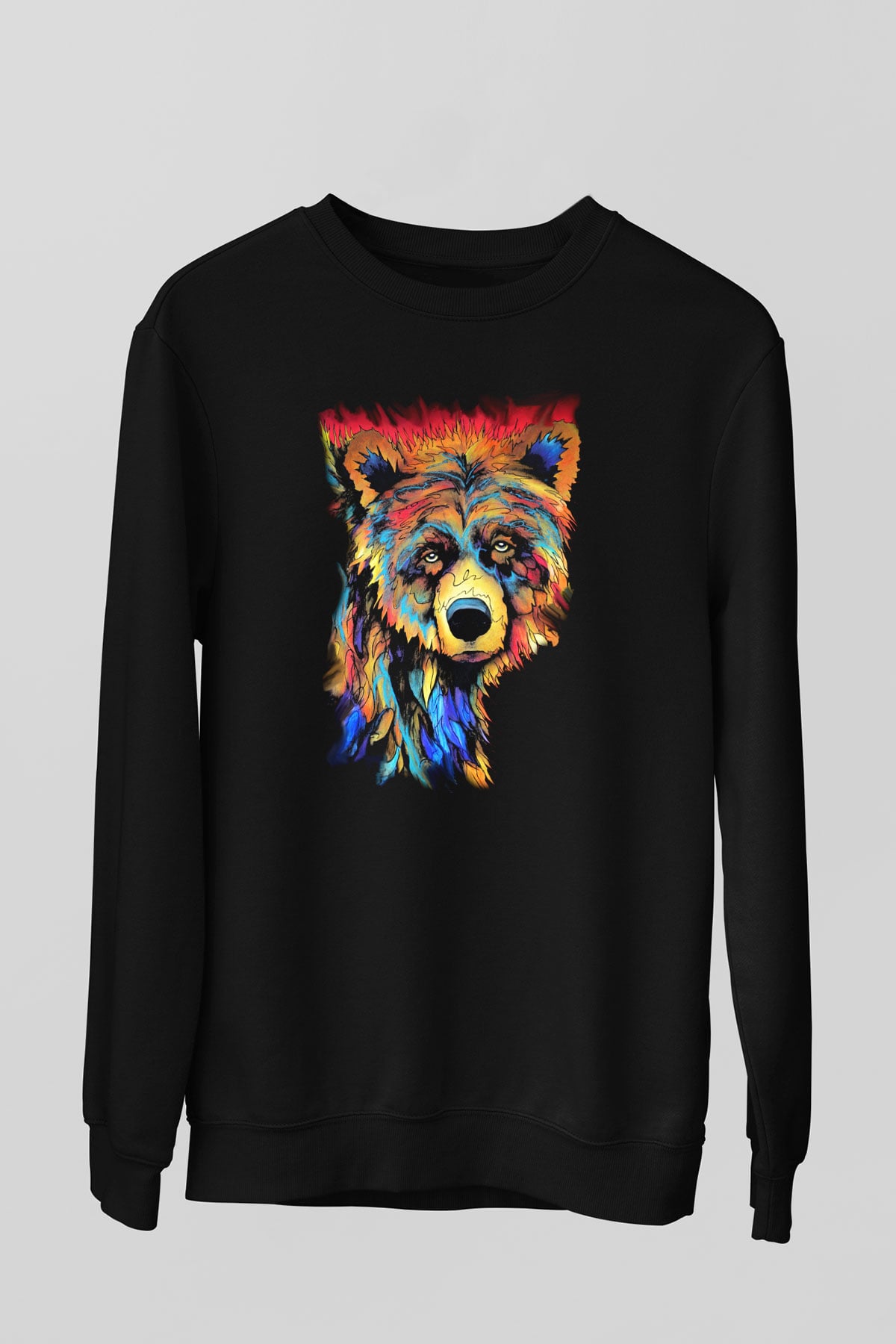 Ayı Siyah Unisex Sweatshirt