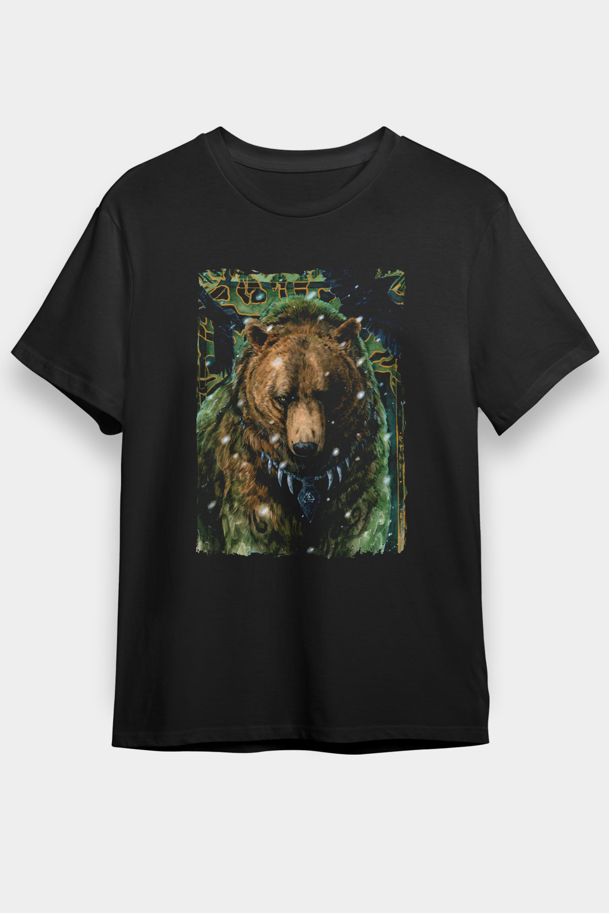 Ayı Siyah Unisex Tişört T-Shirt - TişörtFabrikası