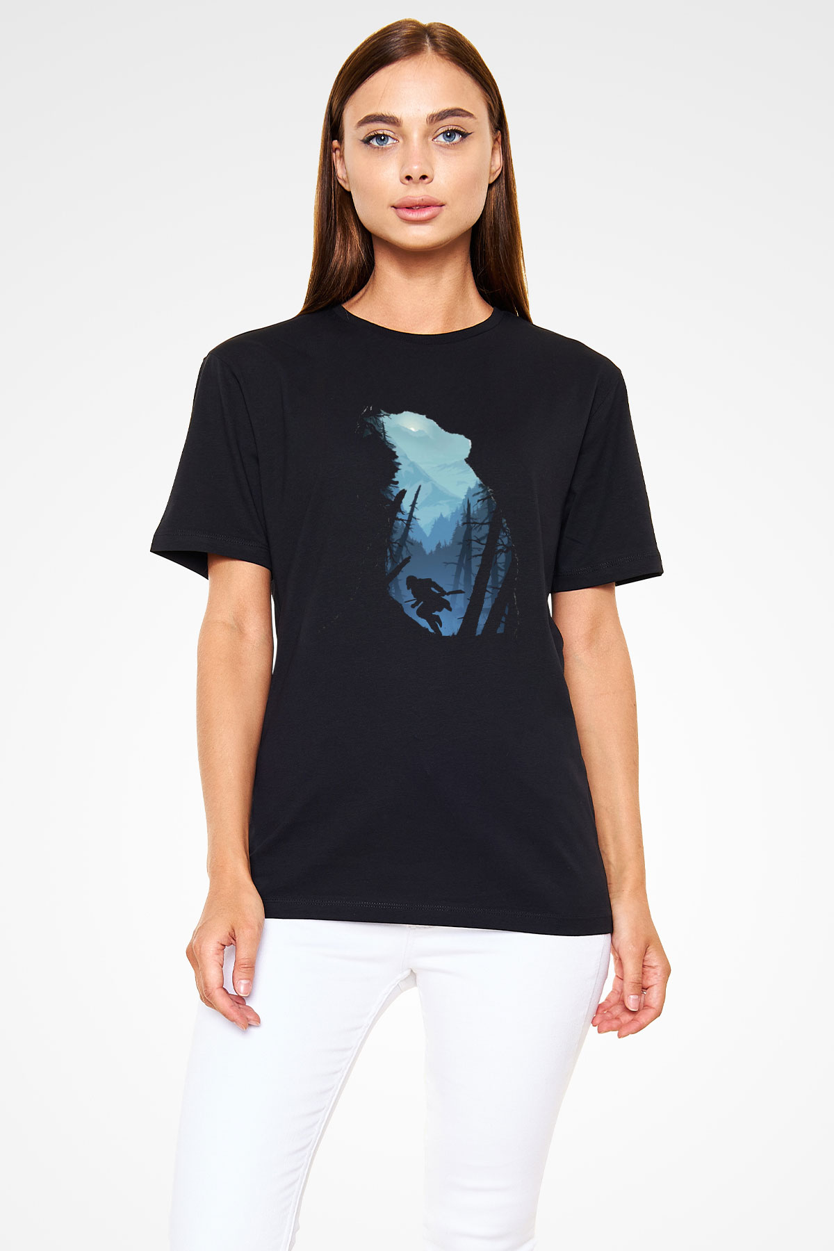 Ayı Siyah Unisex Tişört T-Shirt - TişörtFabrikası