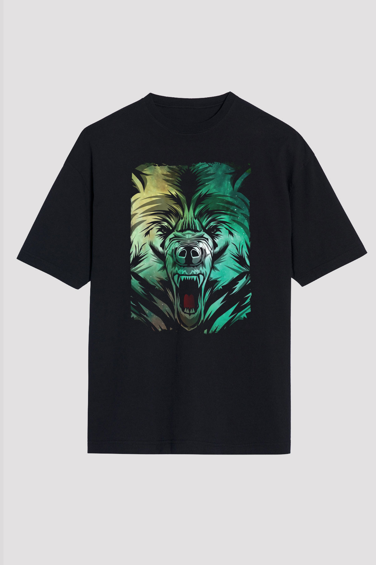 Ayı Siyah Unisex Tişört T-Shirt - TişörtFabrikası
