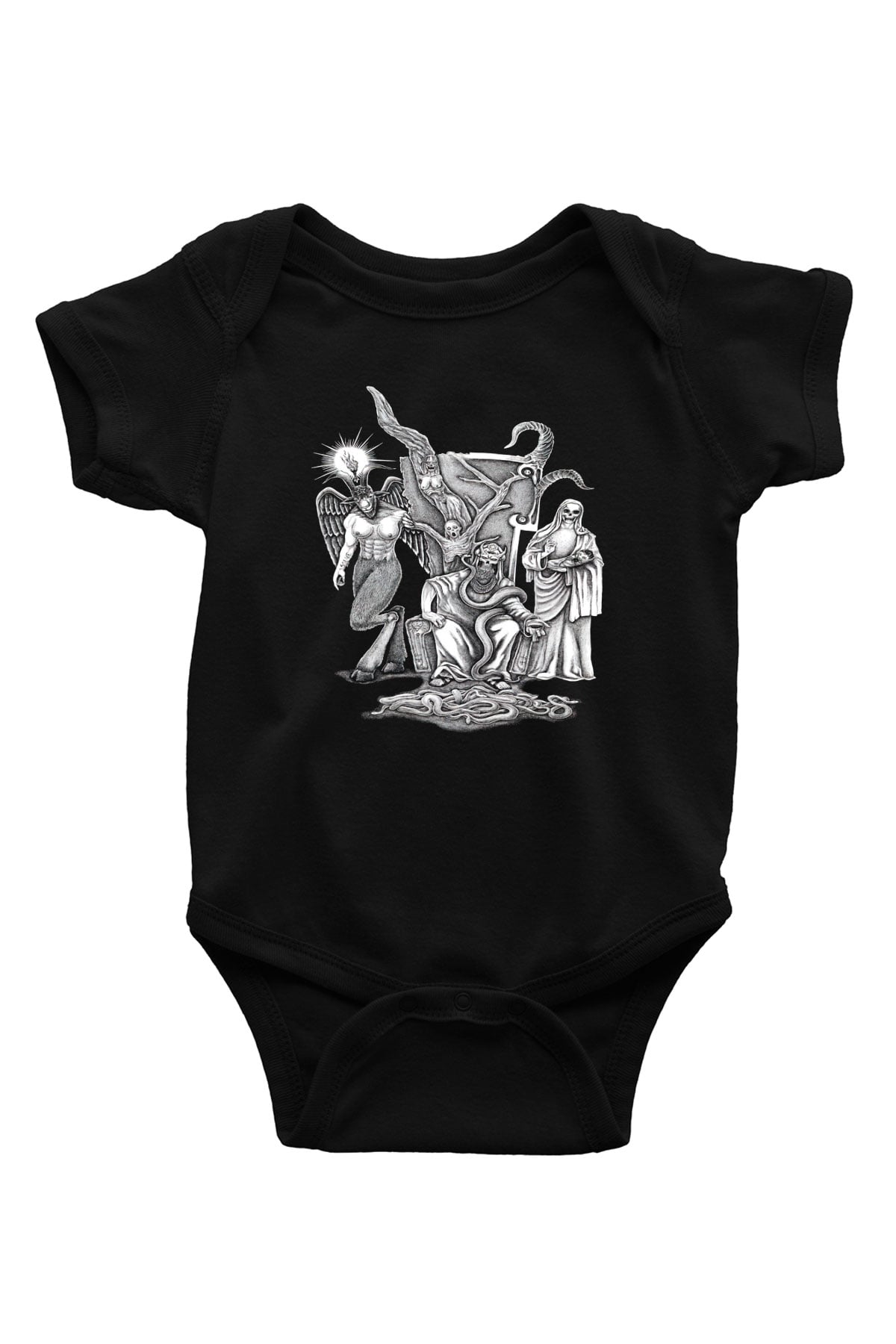 Azarath Baskılı Unisex Siyah Bebek Body - Zıbın