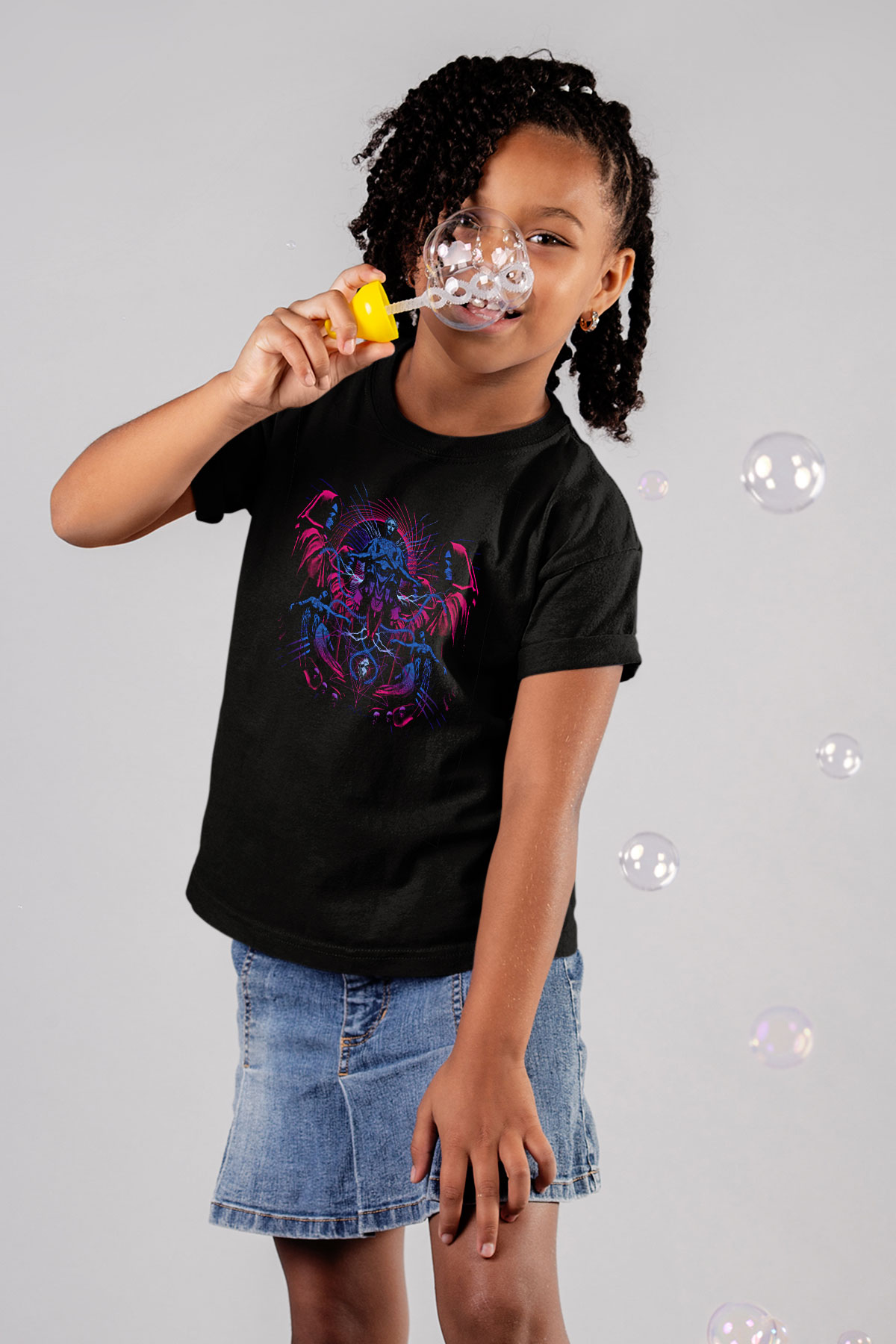 Azarath Baskılı Unisex Siyah Çocuk Tişört - Tshirt