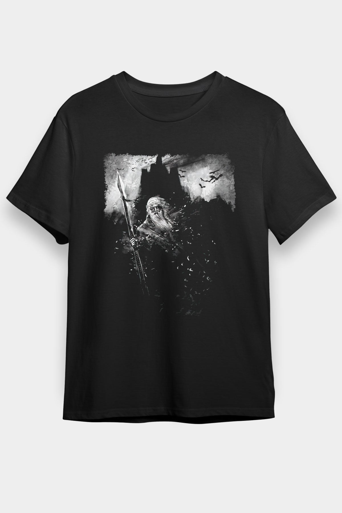 Azarath Baskılı Unisex Siyah Tişört - Tshirt