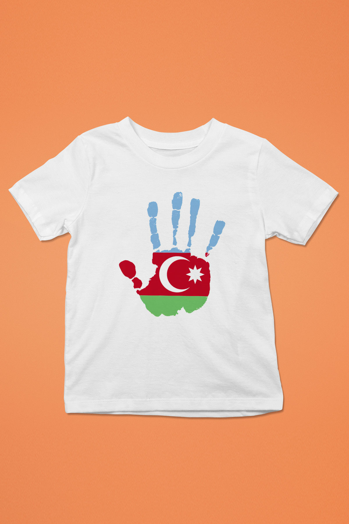 Azerbaycan Baskılı Beyaz Unisex Çocuk Tişört