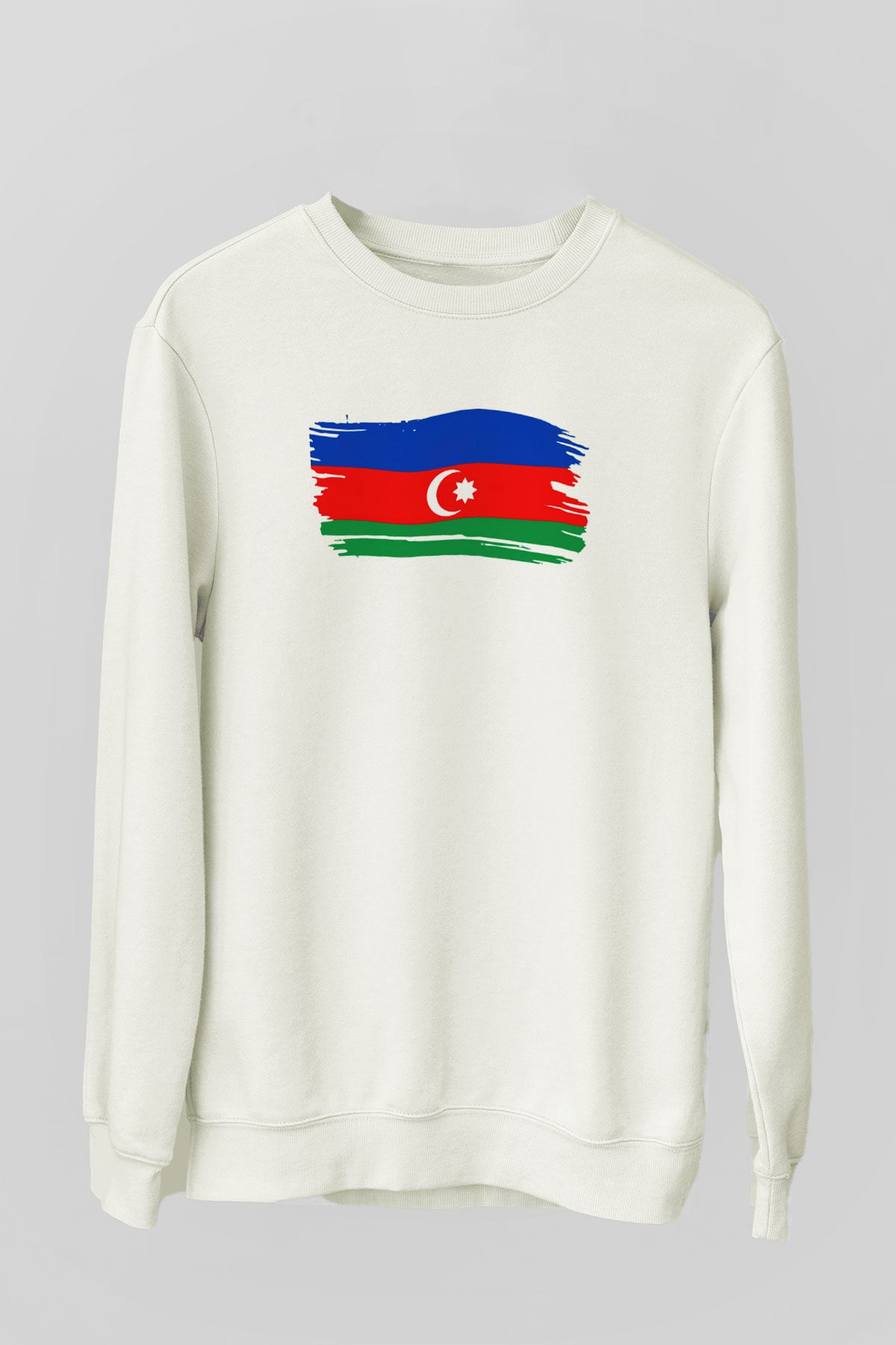 Azerbaycan Beyaz Unisex Sweatshirt
