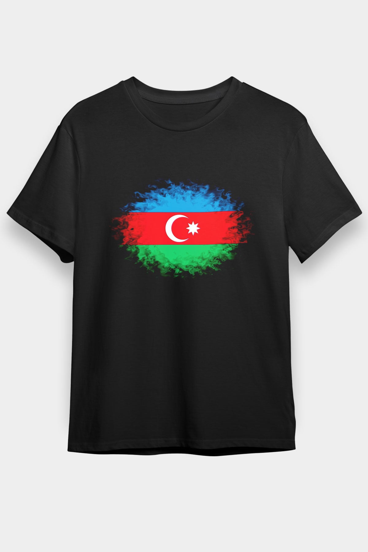 Azerbaycan Siyah Unisex Tişört T-Shirt - TişörtFabrikası