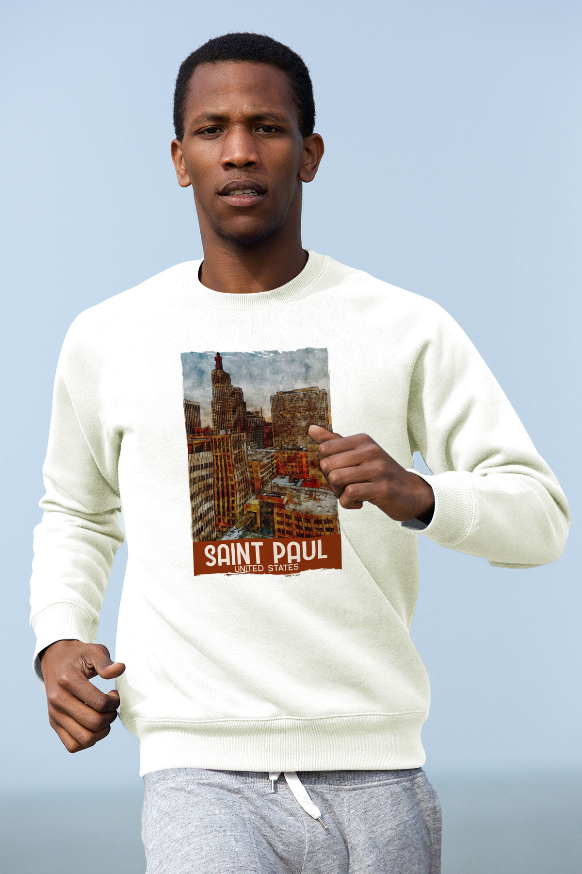 Aziz Paul Katedrali Beyaz Unisex Sweatshirt