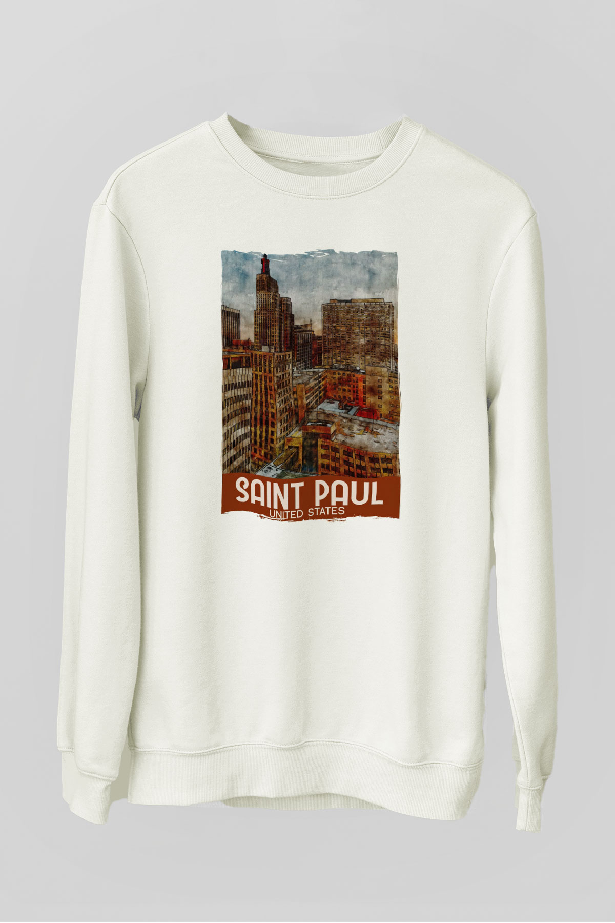 Aziz Paul Katedrali Beyaz Unisex Sweatshirt