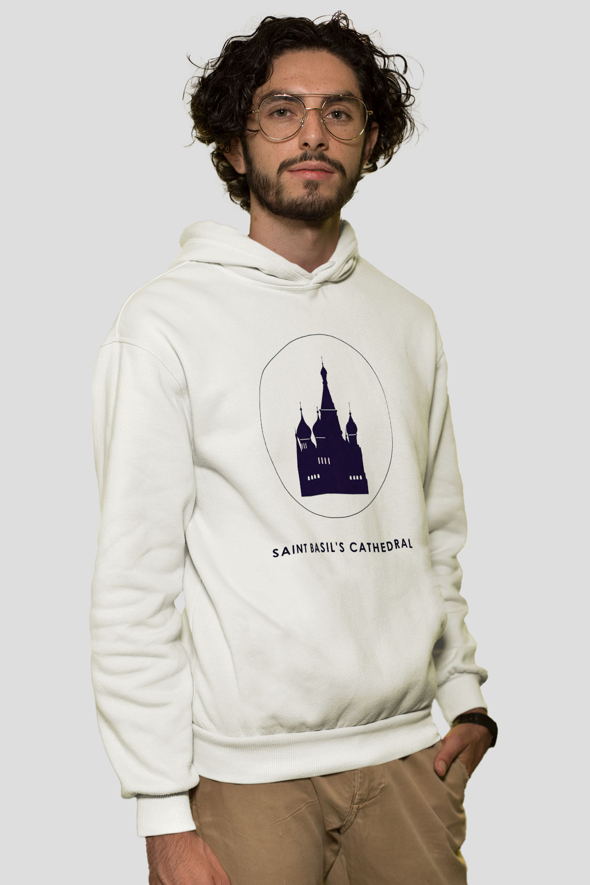 Aziz Vasil Katedrali Beyaz Unisex Hoodie