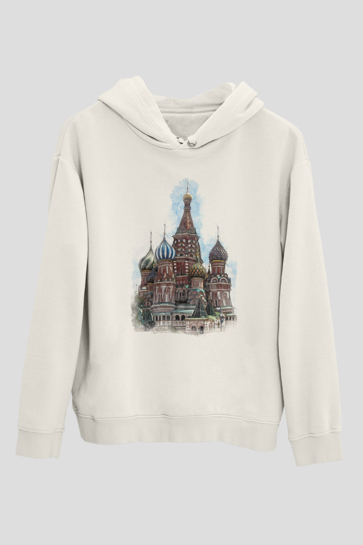 Aziz Vasil Katedrali Beyaz Unisex Hoodie
