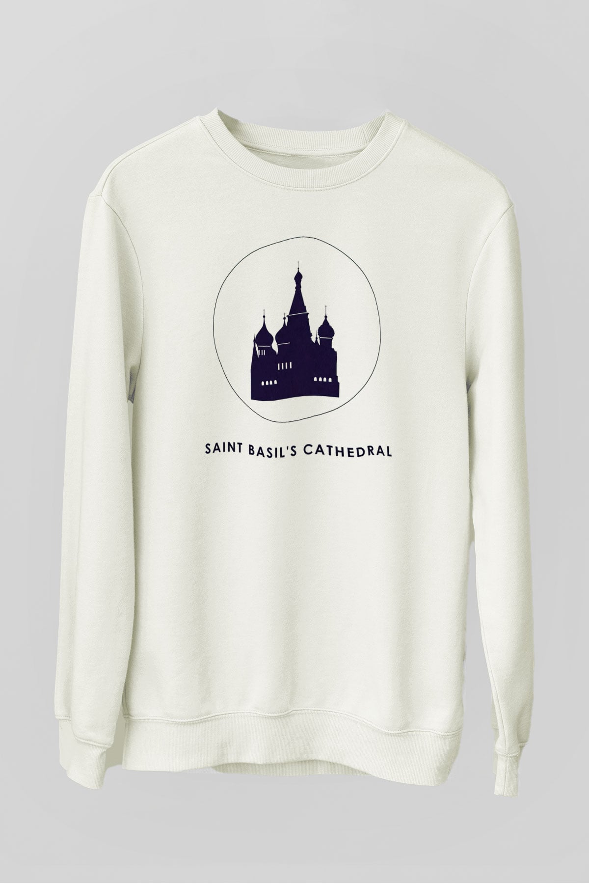 Aziz Vasil Katedrali Beyaz Unisex Sweatshirt