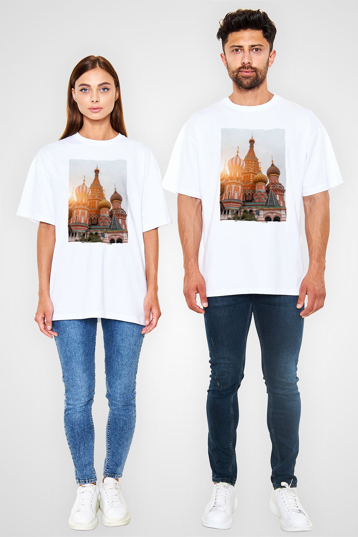 Aziz Vasil Katedrali Beyaz Unisex Tişört T-Shirt - TişörtFabrikası