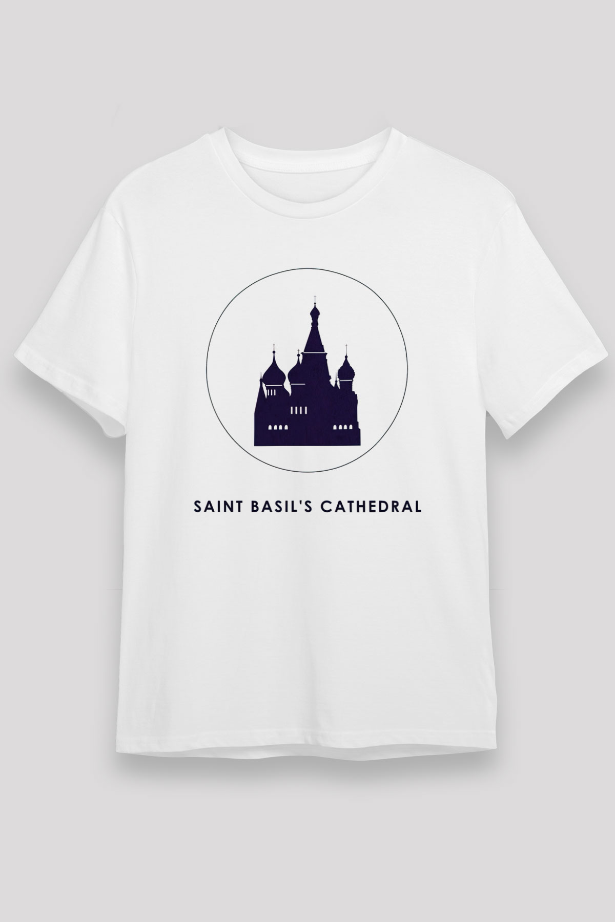Aziz Vasil Katedrali Beyaz Unisex Tişört T-Shirt - TişörtFabrikası