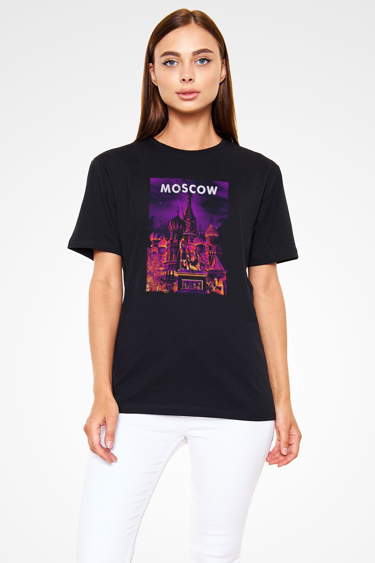 Aziz Vasil Katedrali Siyah Unisex Tişört T-Shirt - TişörtFabrikası