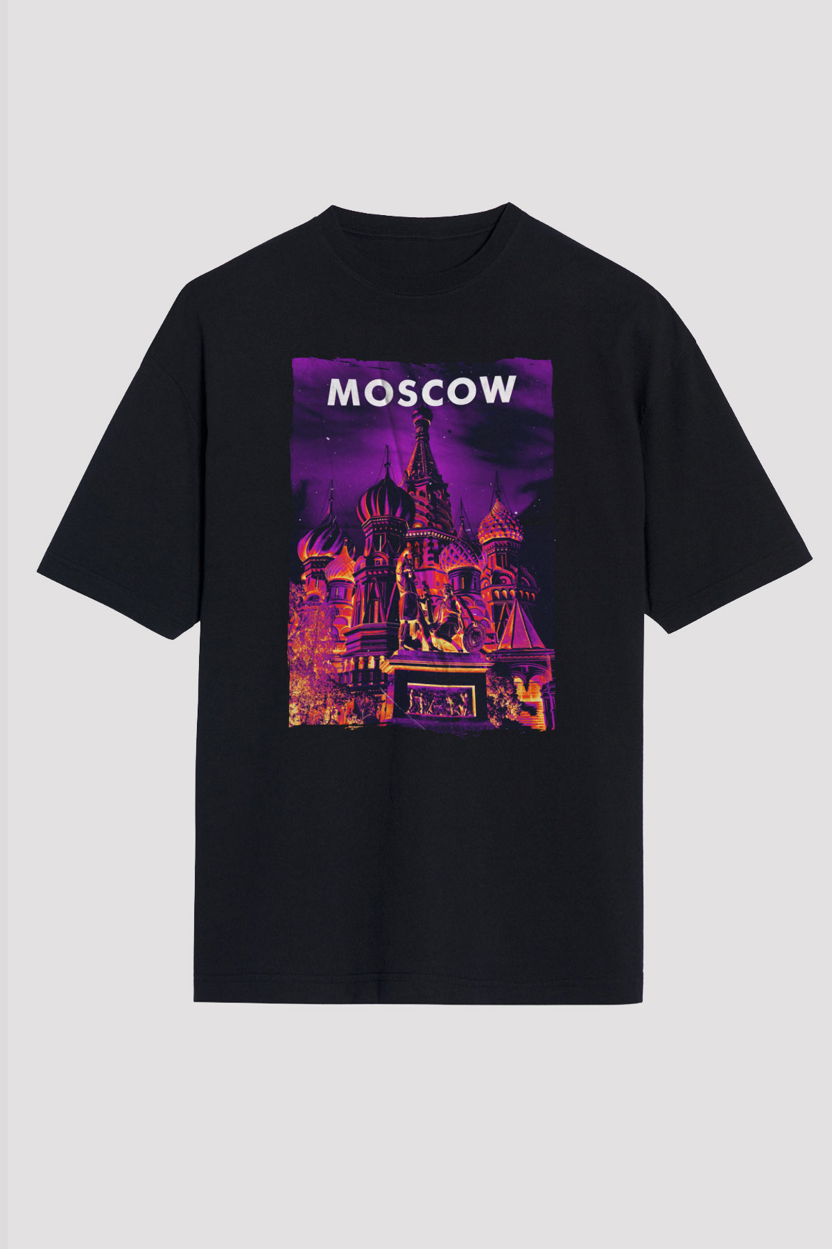 Aziz Vasil Katedrali Siyah Unisex Tişört T-Shirt - TişörtFabrikası