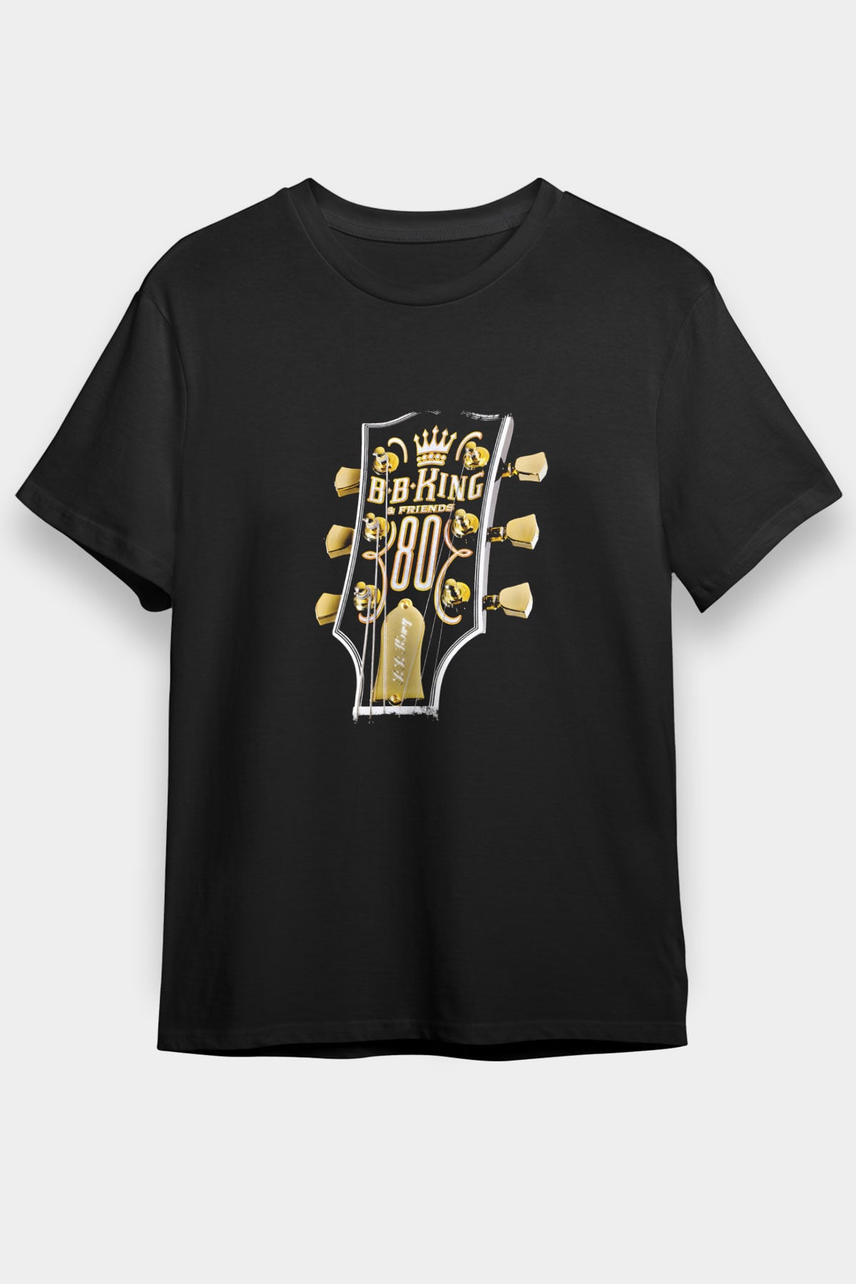 B.B. King Baskılı Unisex Siyah Tişört