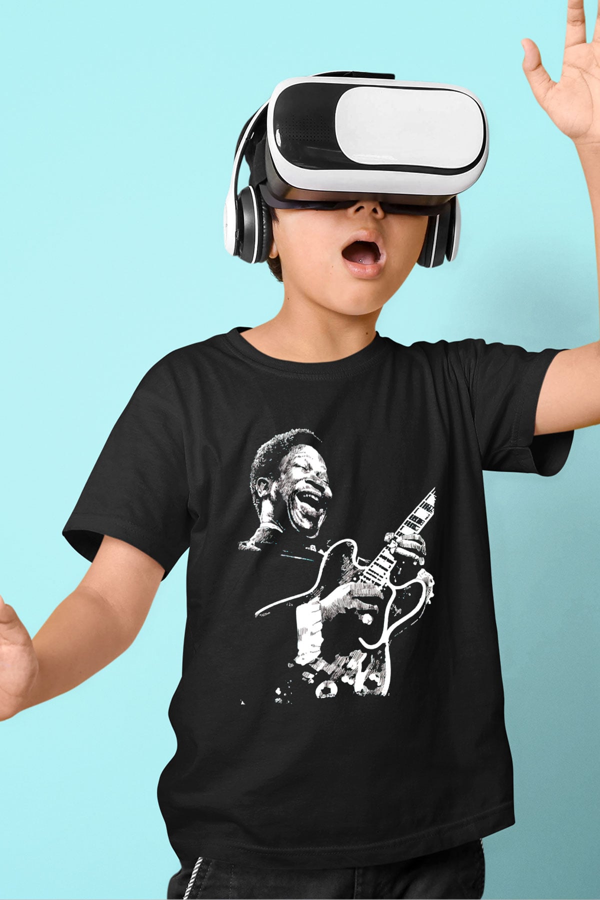 B.B. King Siyah Unisex Çocuk Tişört