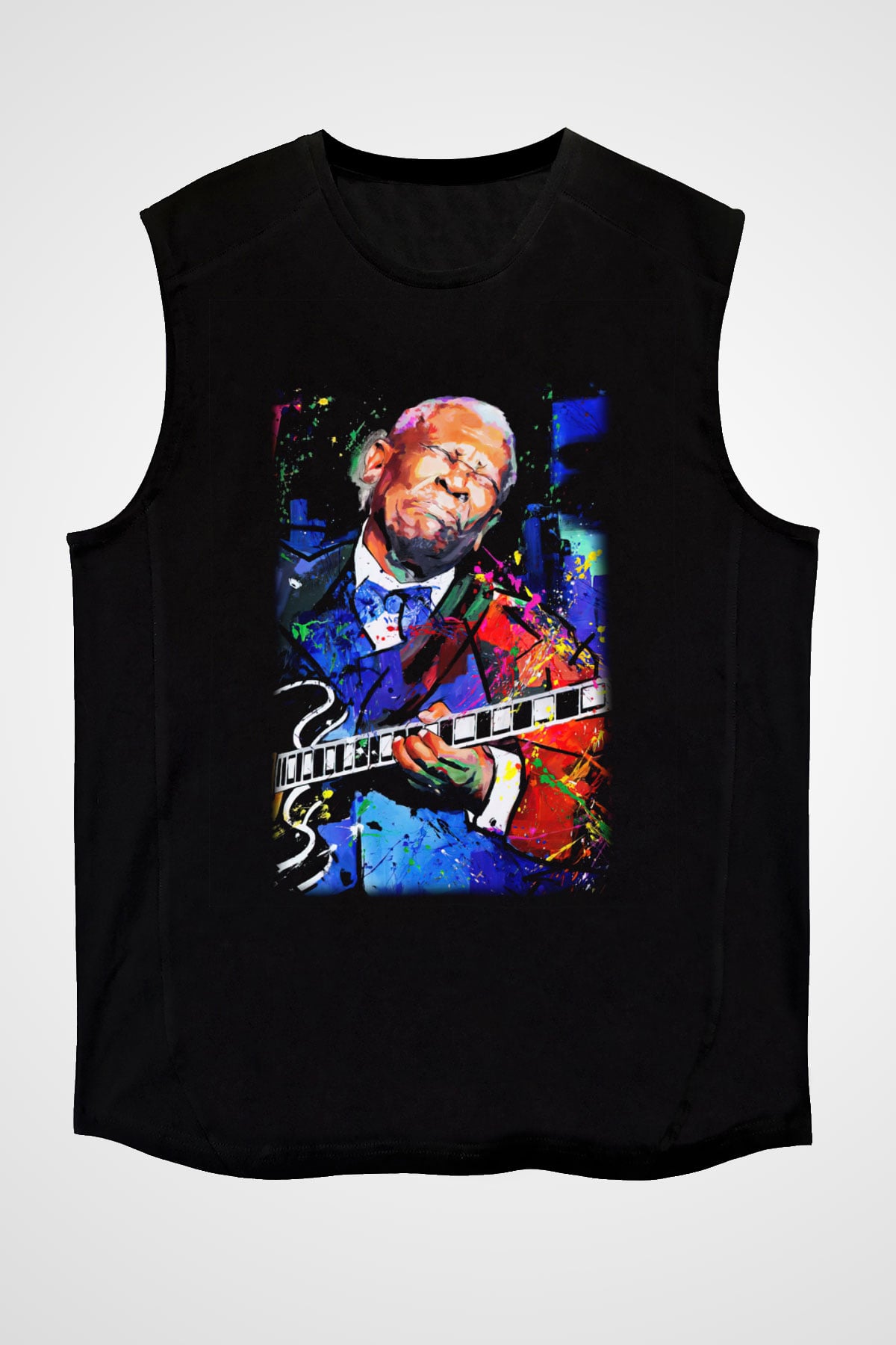 B.B. King Siyah Unisex Kolsuz Tişört