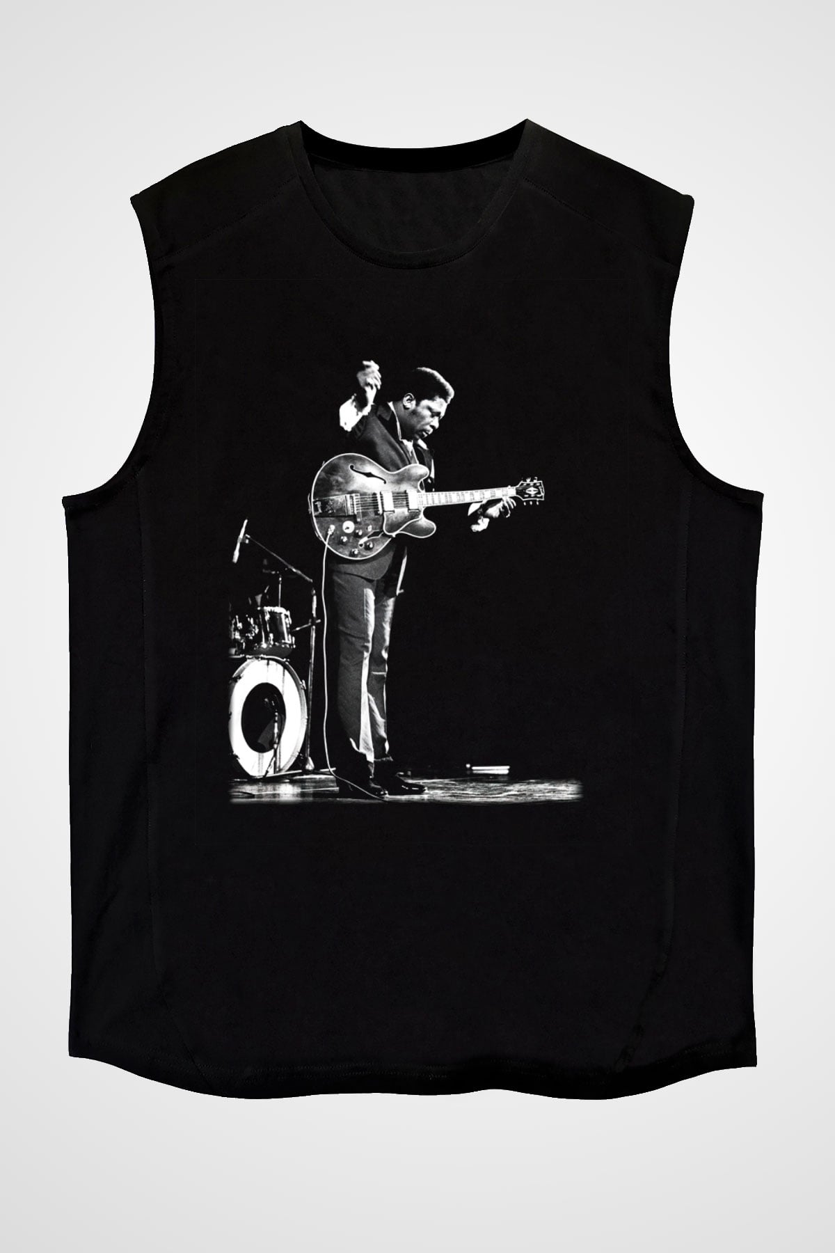 B.B. King Siyah Unisex Kolsuz Tişört