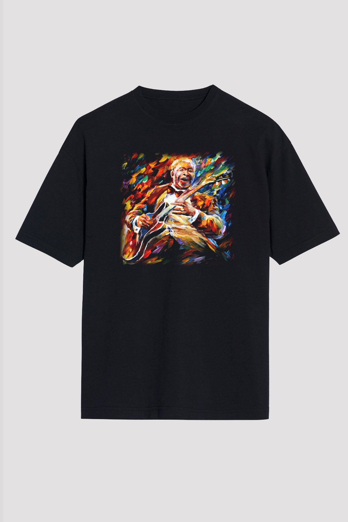 B.B. King Siyah Unisex Oversize Tişört T-Shirt