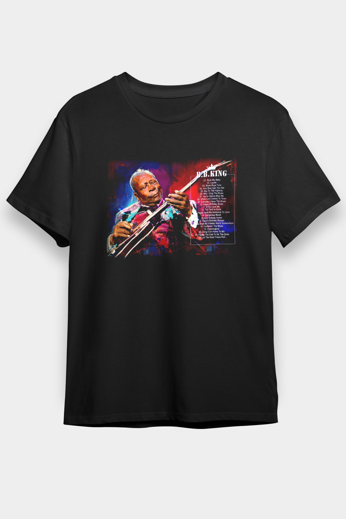 B.B. King Siyah Unisex Tişört T-Shirt - TişörtFabrikası