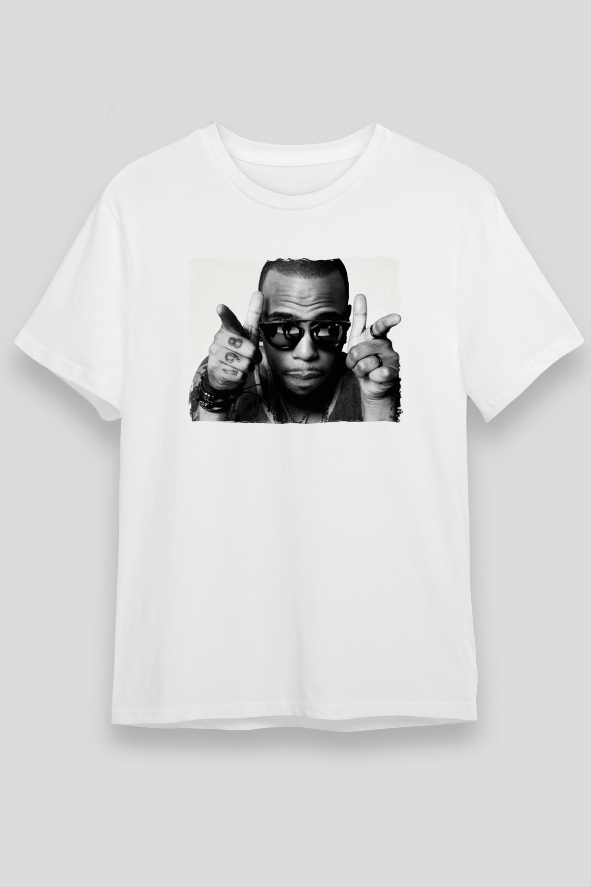 B.o.B Beyaz Unisex Tişört T-Shirt - TişörtFabrikası