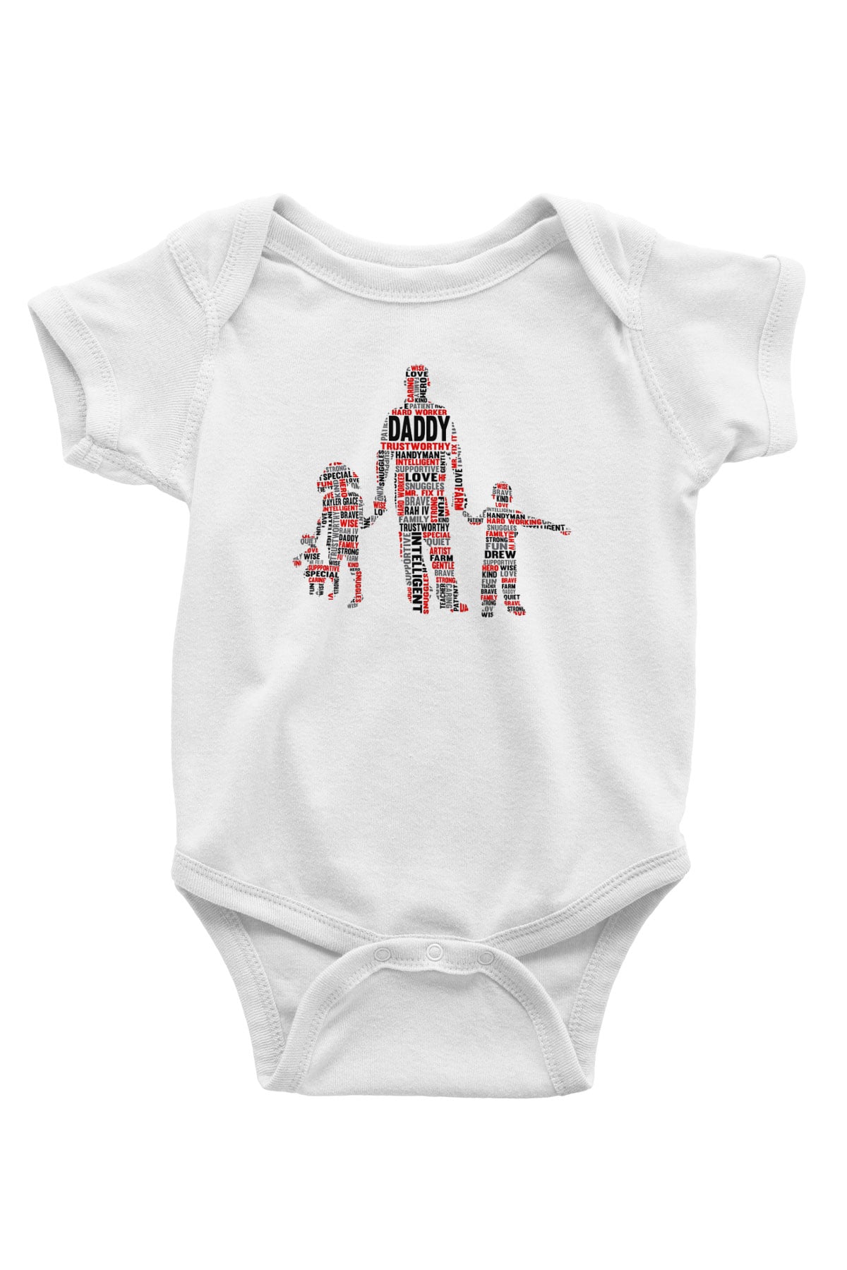 Babalar Günü Baskılı Beyaz Unisex Bebek Body - Zıbın
