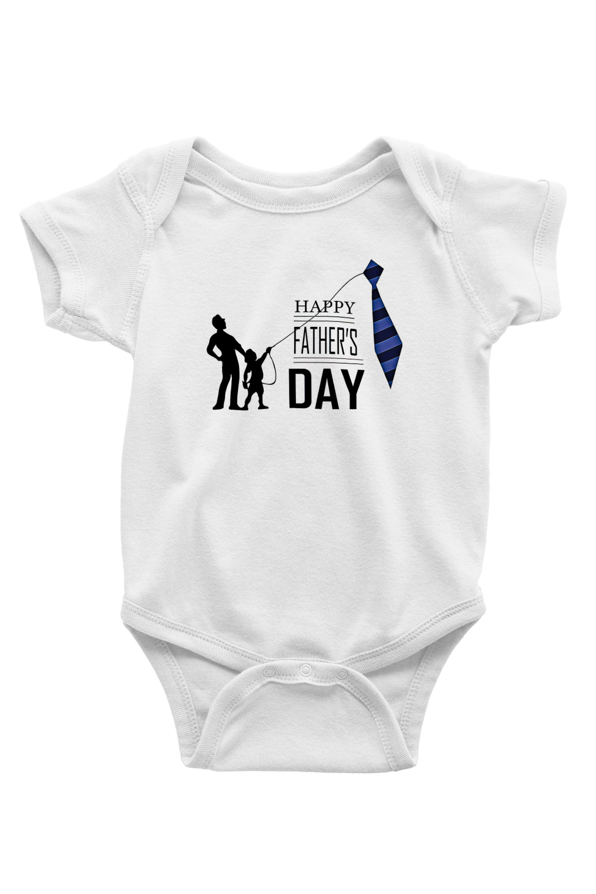 Babalar Günü Baskılı Beyaz Unisex Bebek Body - Zıbın