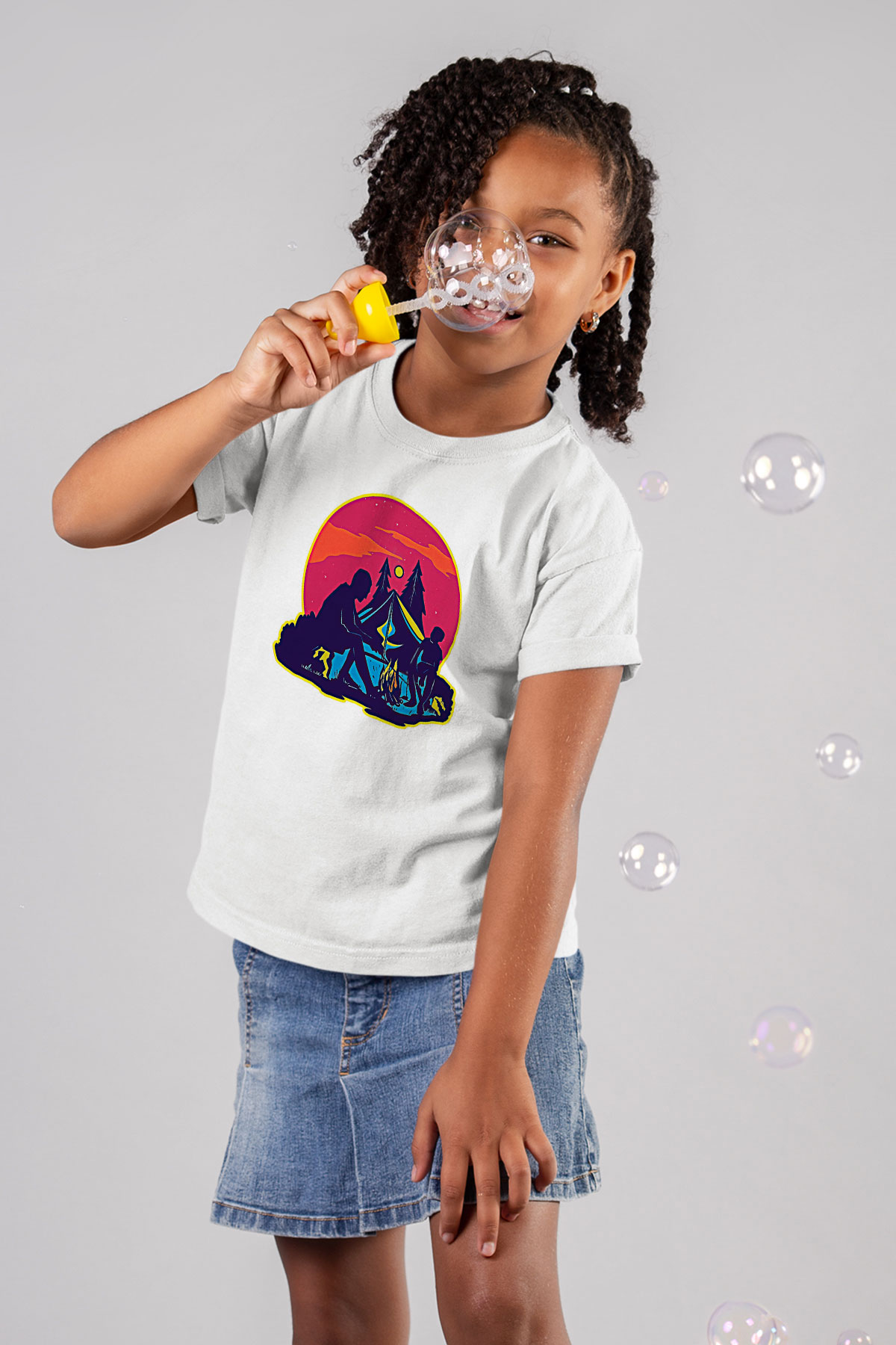 Babalar Günü Baskılı Beyaz Unisex Beyaz Çocuk Tişört - Tshirt
