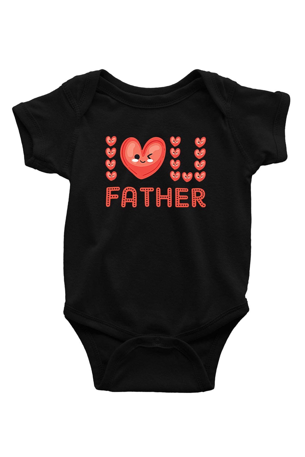 Babalar Günü Baskılı Unisex Siyah Bebek Body - Zıbın