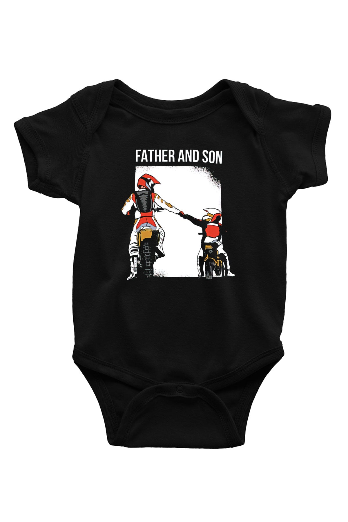 Babalar Günü Baskılı Unisex Siyah Bebek Body - Zıbın