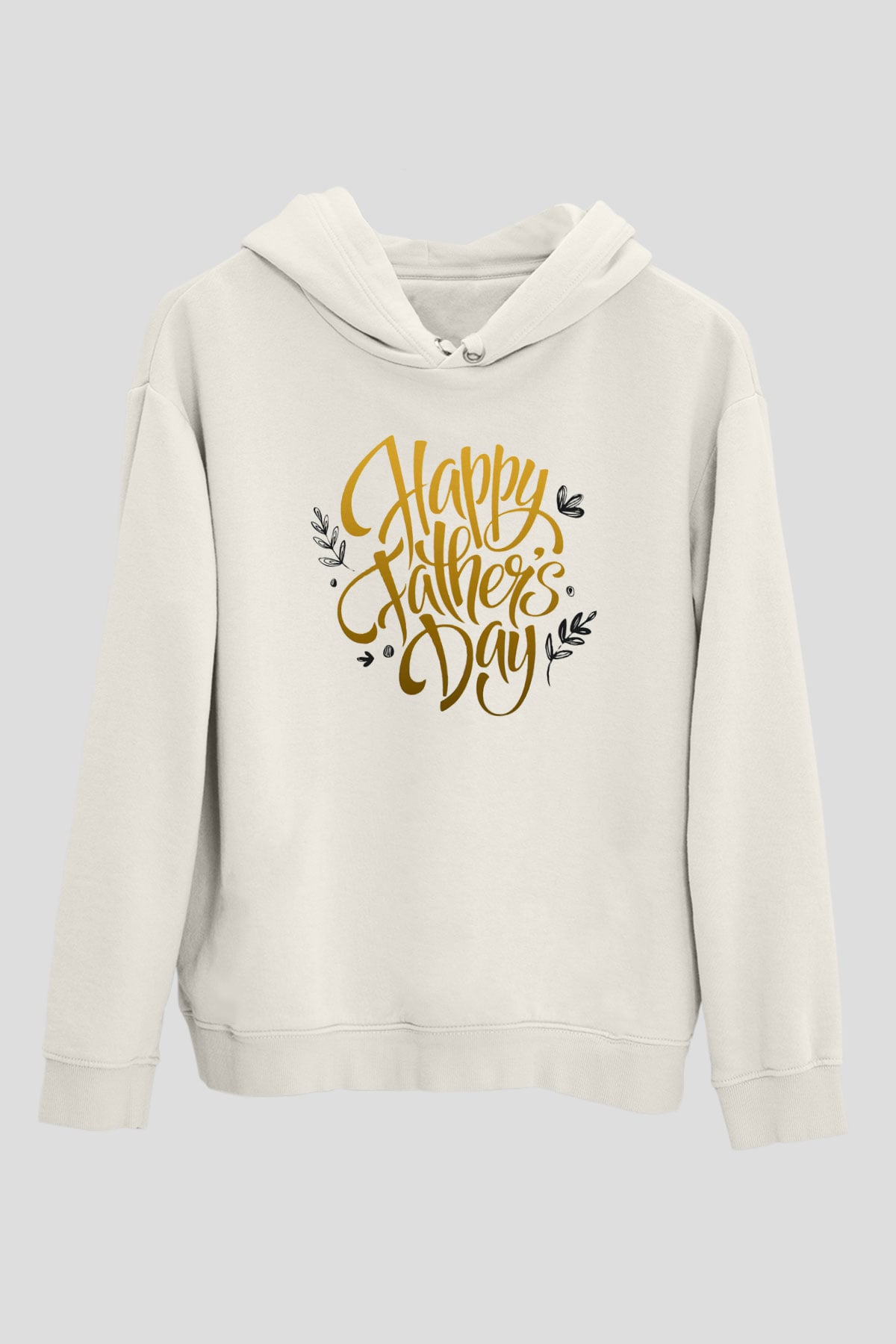 Babalar Günü Beyaz Unisex Kapşonlu Sweatshirt