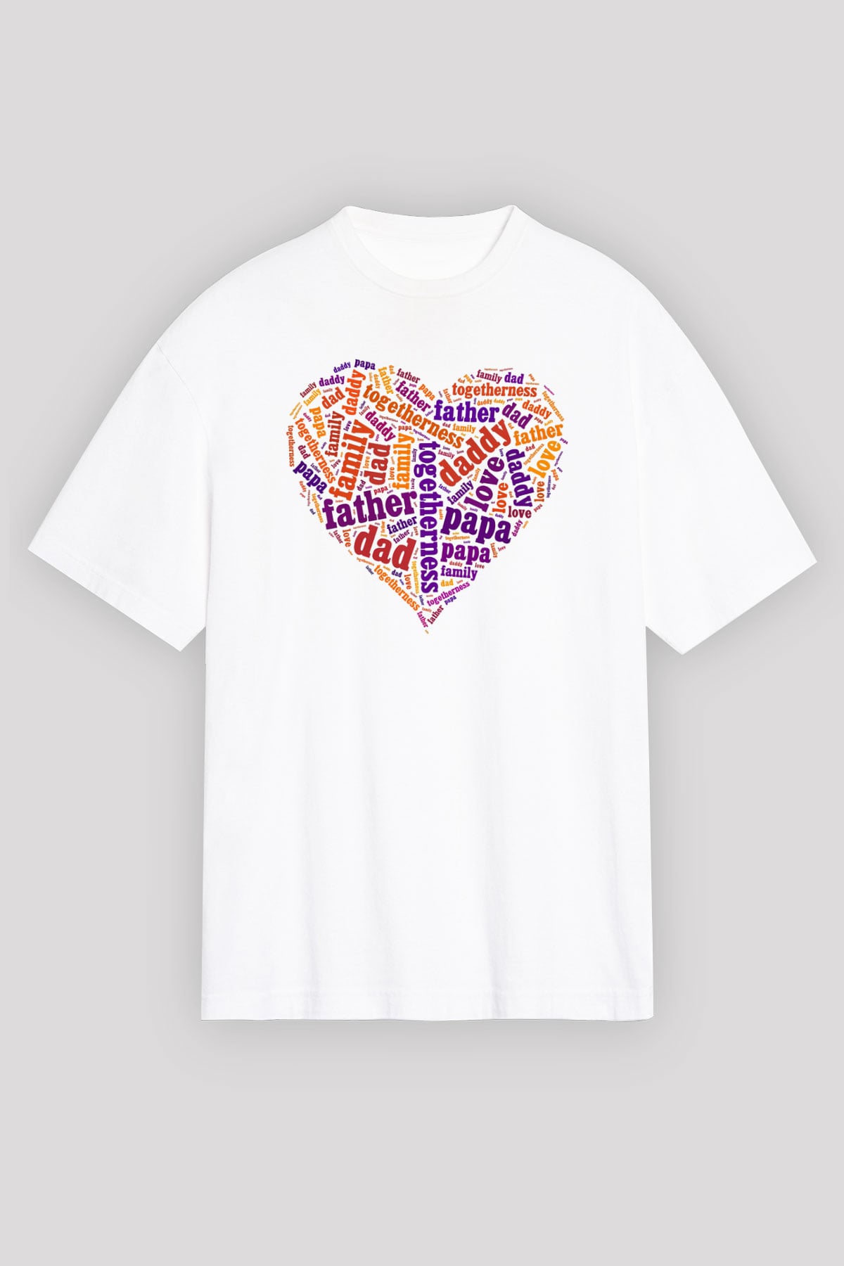 Babalar Günü Beyaz Unisex Oversize Tişört T-Shirt