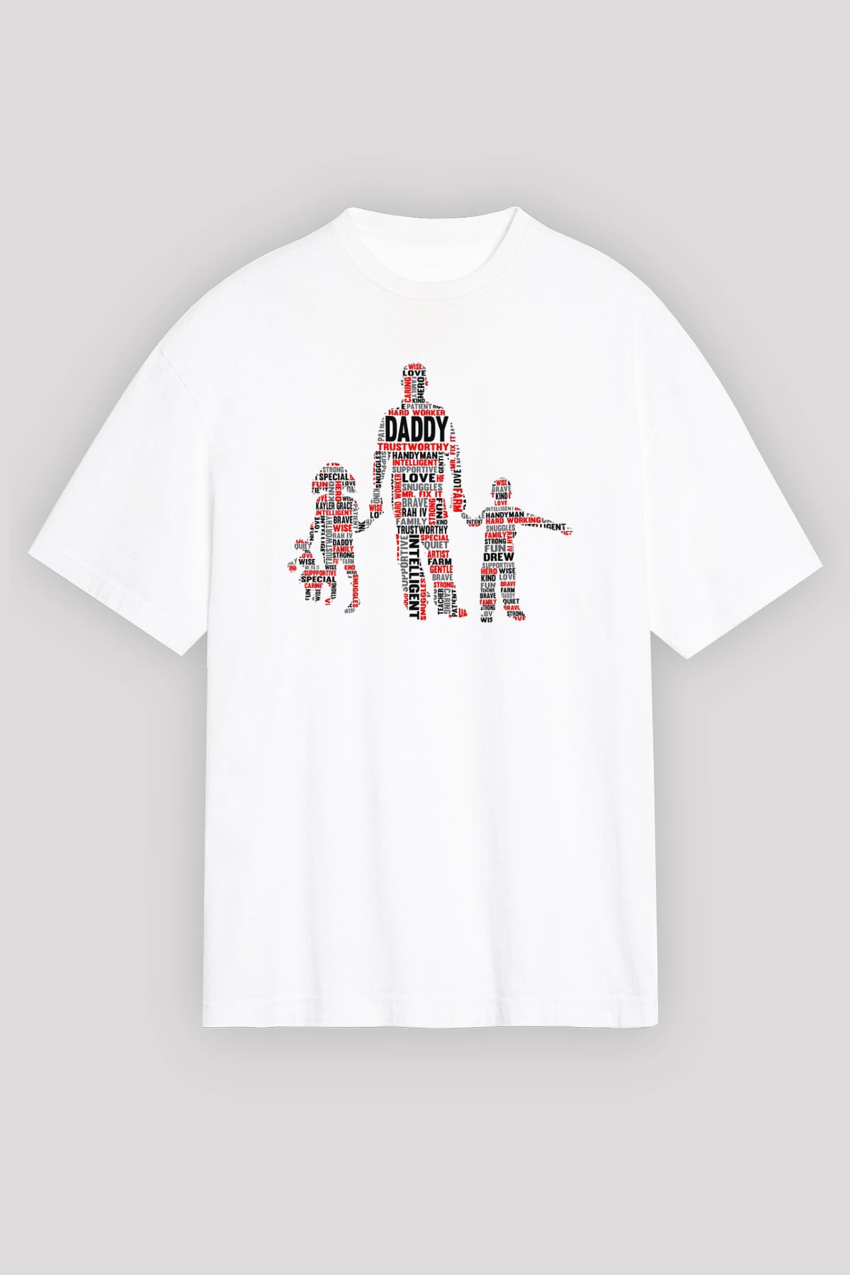 Babalar Günü Beyaz Unisex Oversize Tişört T-Shirt