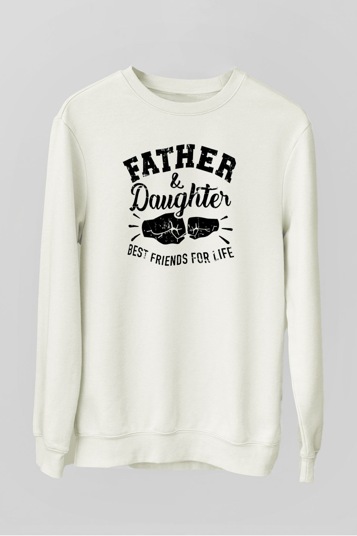 Babalar Günü Beyaz Unisex Sweatshirt
