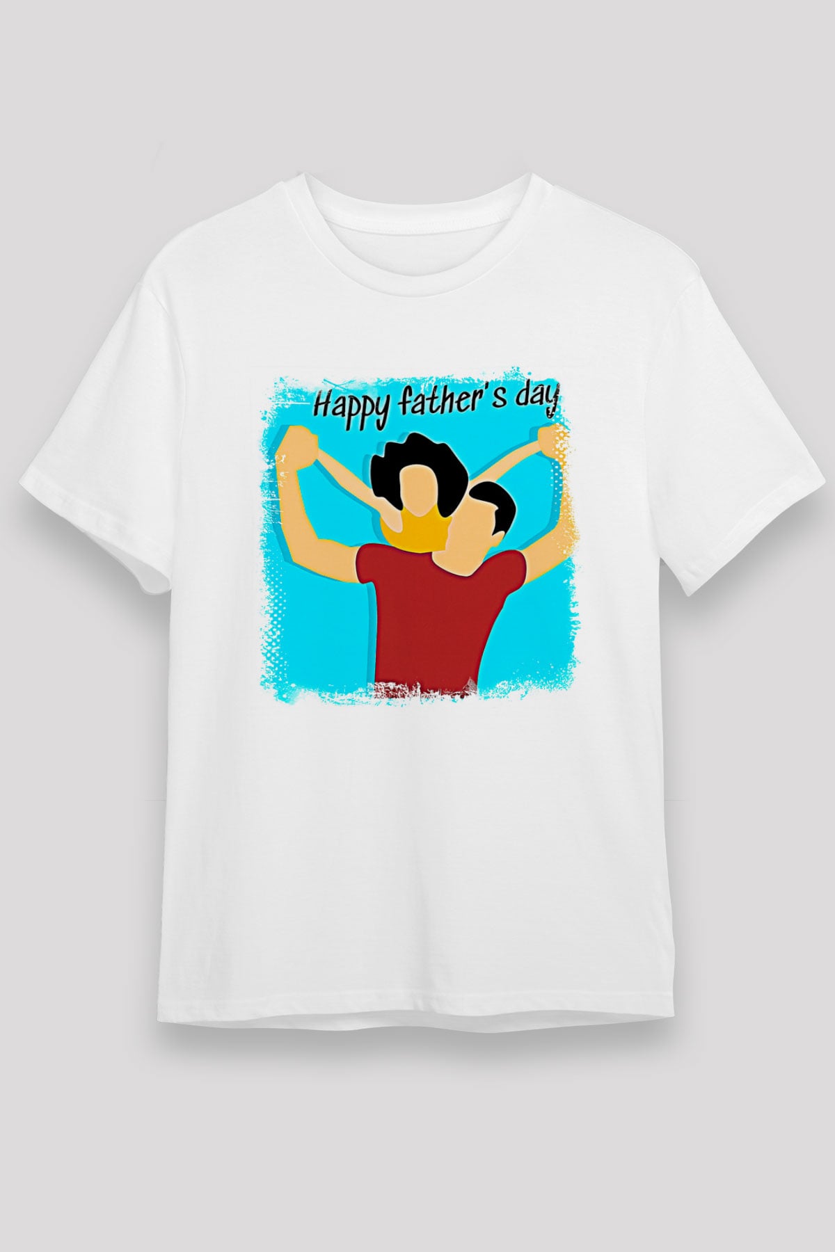 Babalar Günü Unisex Baskılı Beyaz Tişört - Tshirt