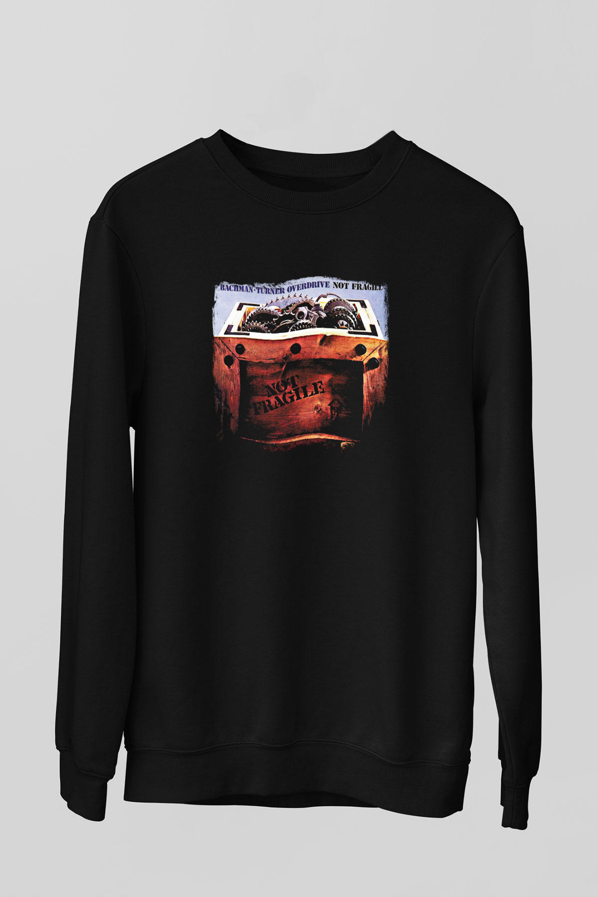 Bachman–Turner Overdrive Baskılı Unisex Siyah Sweatshirt