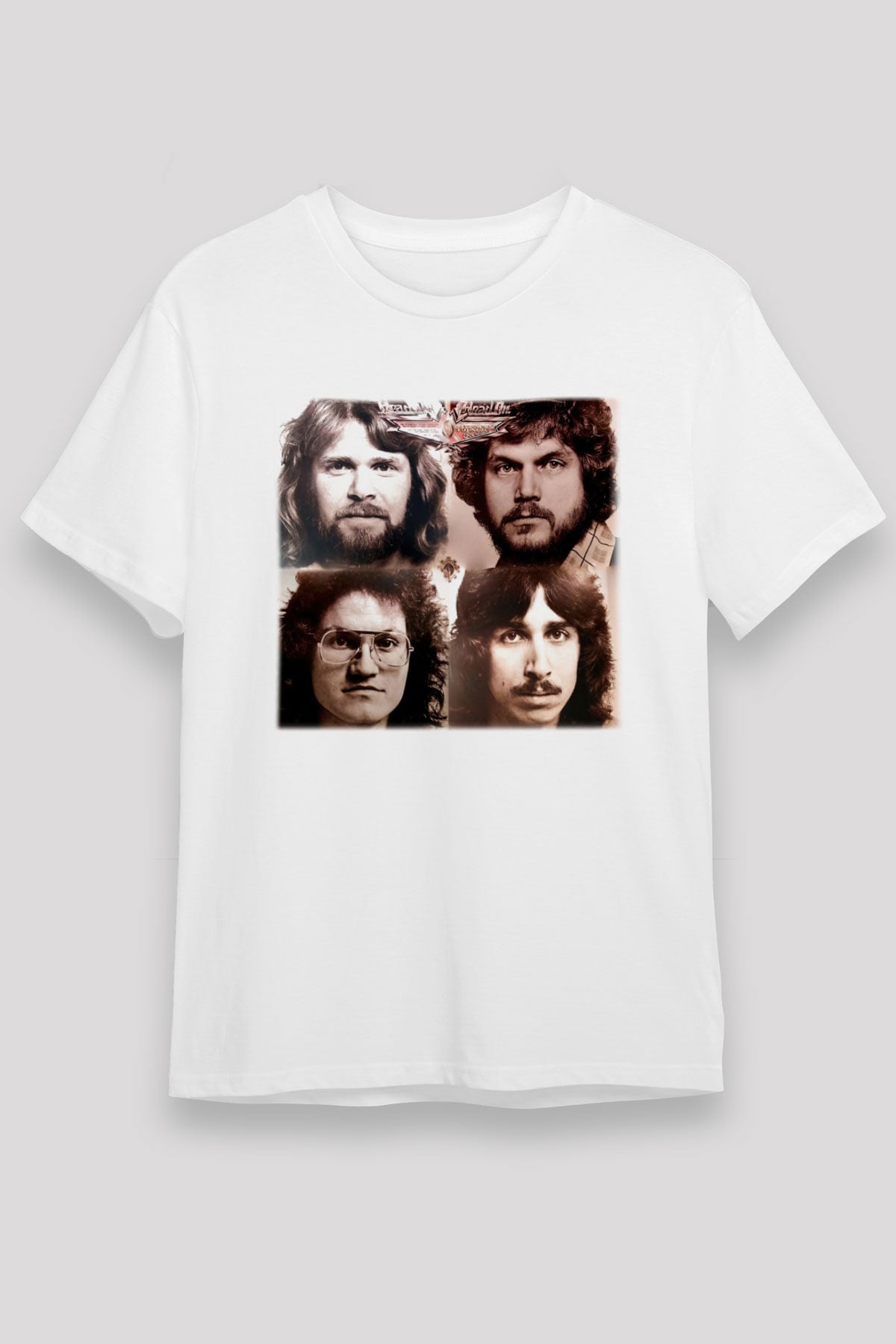 Bachman-Turner Overdrive Beyaz Unisex Tişört T-Shirt - TişörtFabrikası