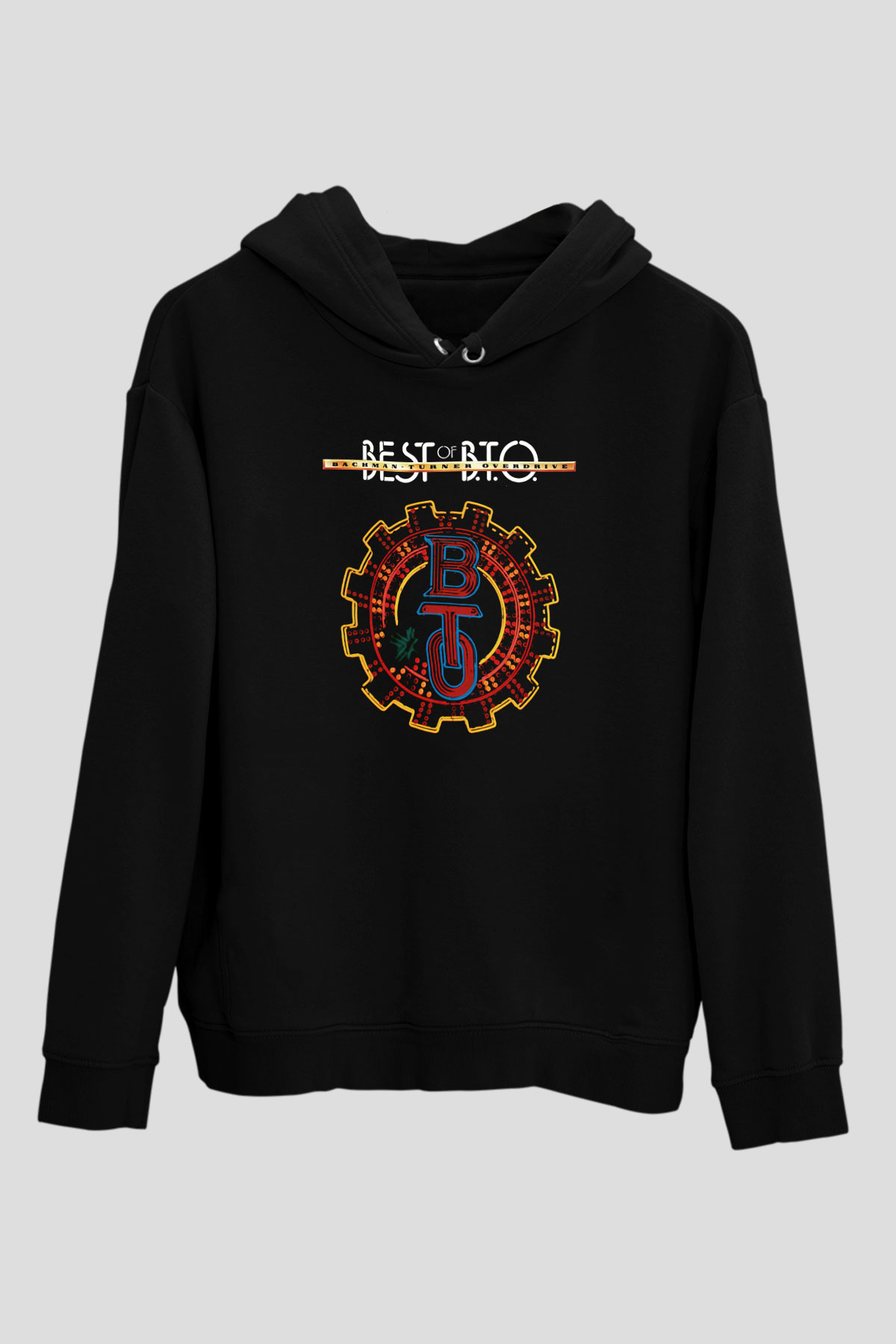 Bachman-Turner Overdrive Siyah Unisex Kapüşonlu Sweatshirt