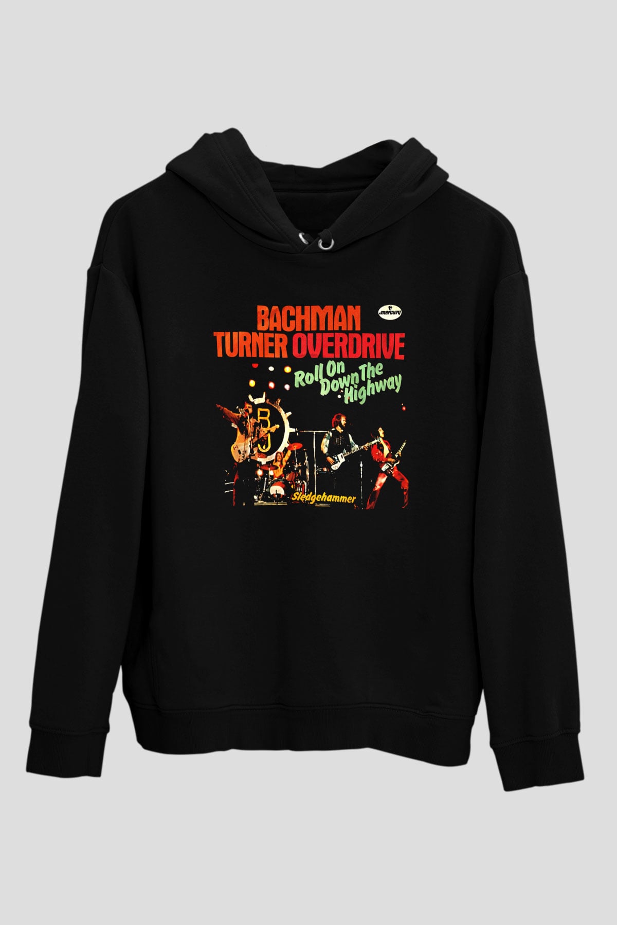 Bachman-Turner Overdrive Siyah Unisex Hoodie